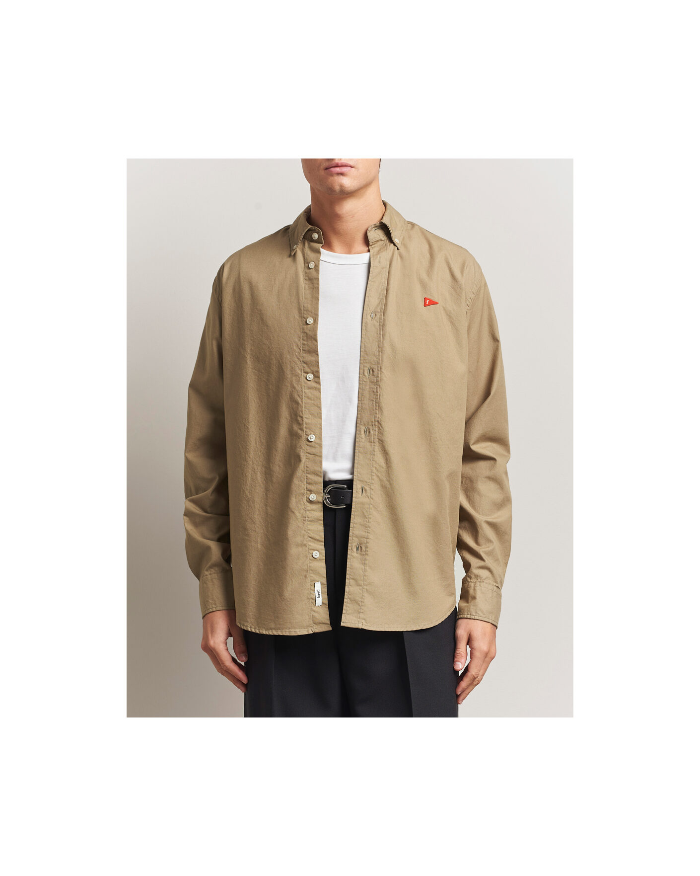 Herren | Hemden | Forét | Flag Regular Fit Oxford Shirt Khaki