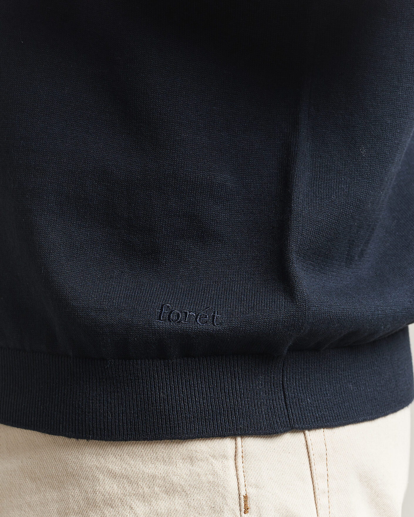 Herren | Poloshirts | Forét | Sea Cotton/Linen Polo Navy