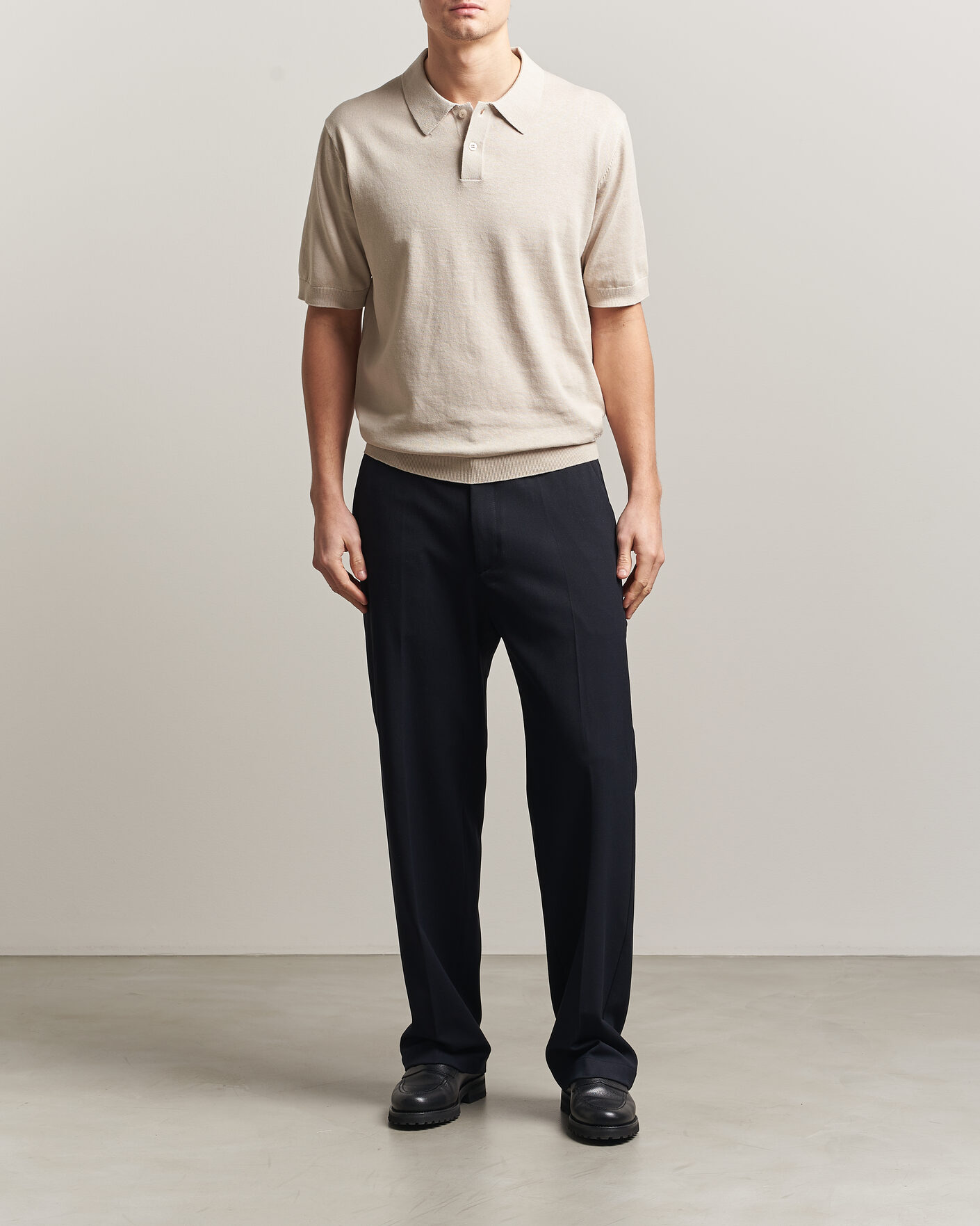 Herren | Poloshirts | Forét | Sea Cotton/Linen Polo Oatmeal