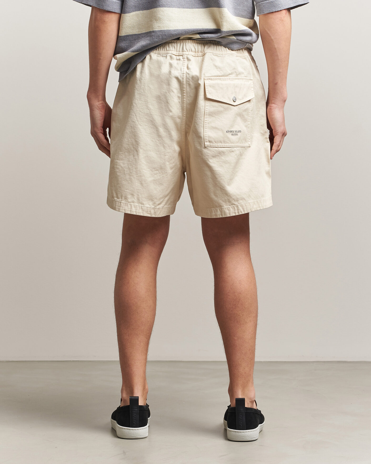 Herren | Shorts | Stone Island | Marina Organic Slub Cotton Shorts Ivory