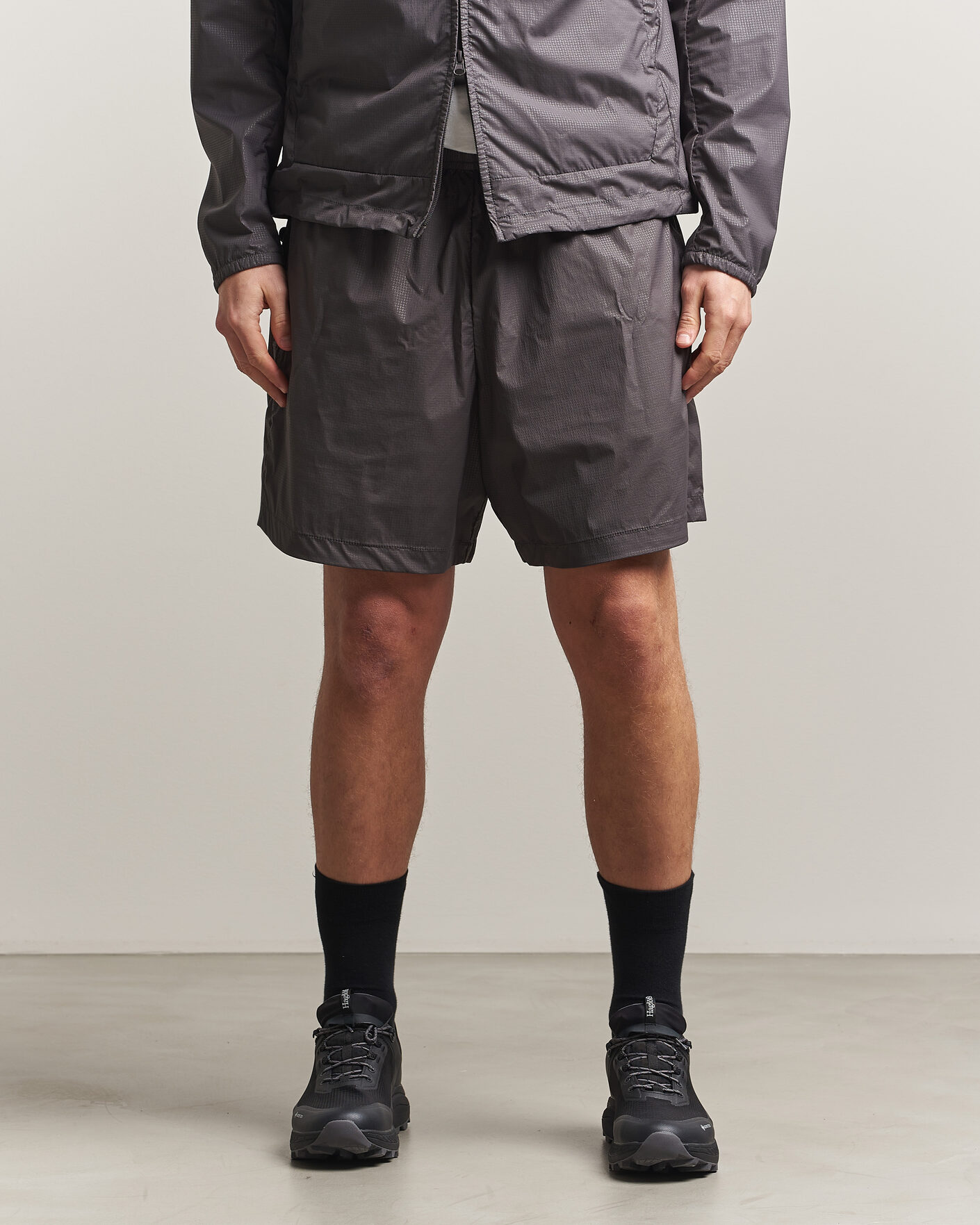 Herren | Shorts | Stone Island | Stellina Nylon Stretch Shorts Charcoal