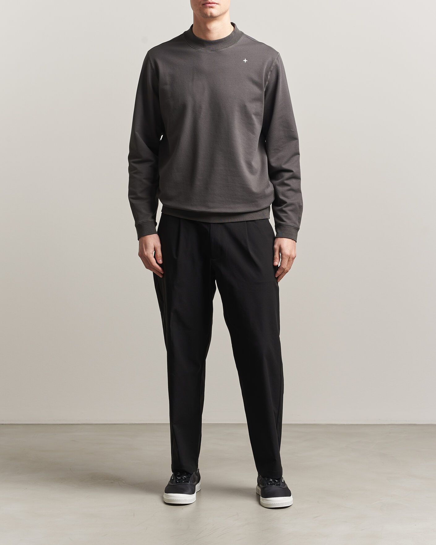 Herren | Pullover | Stone Island | Stellina Cotton Sweatshirt Charcoal