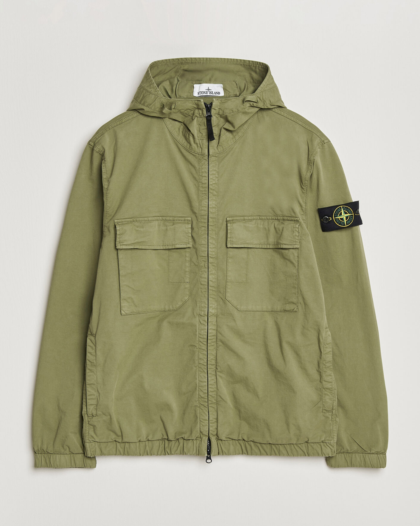 Herren | Jacken | Stone Island | Stretch Cotton Twill Hood Jacket Military Green