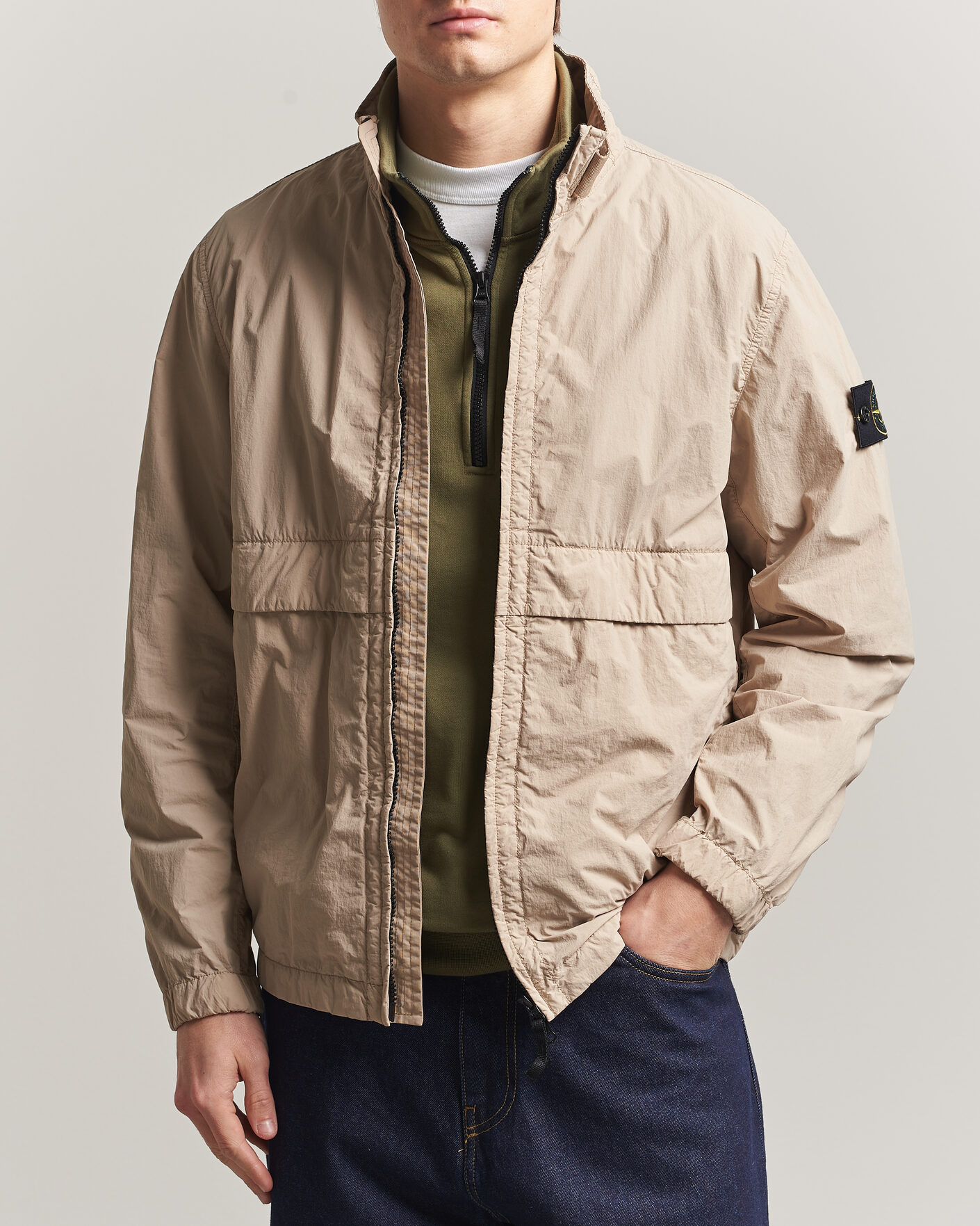 Herren | Jacken | Stone Island | Nylon Smerigliato-TC Stand Collar Jacket Desert