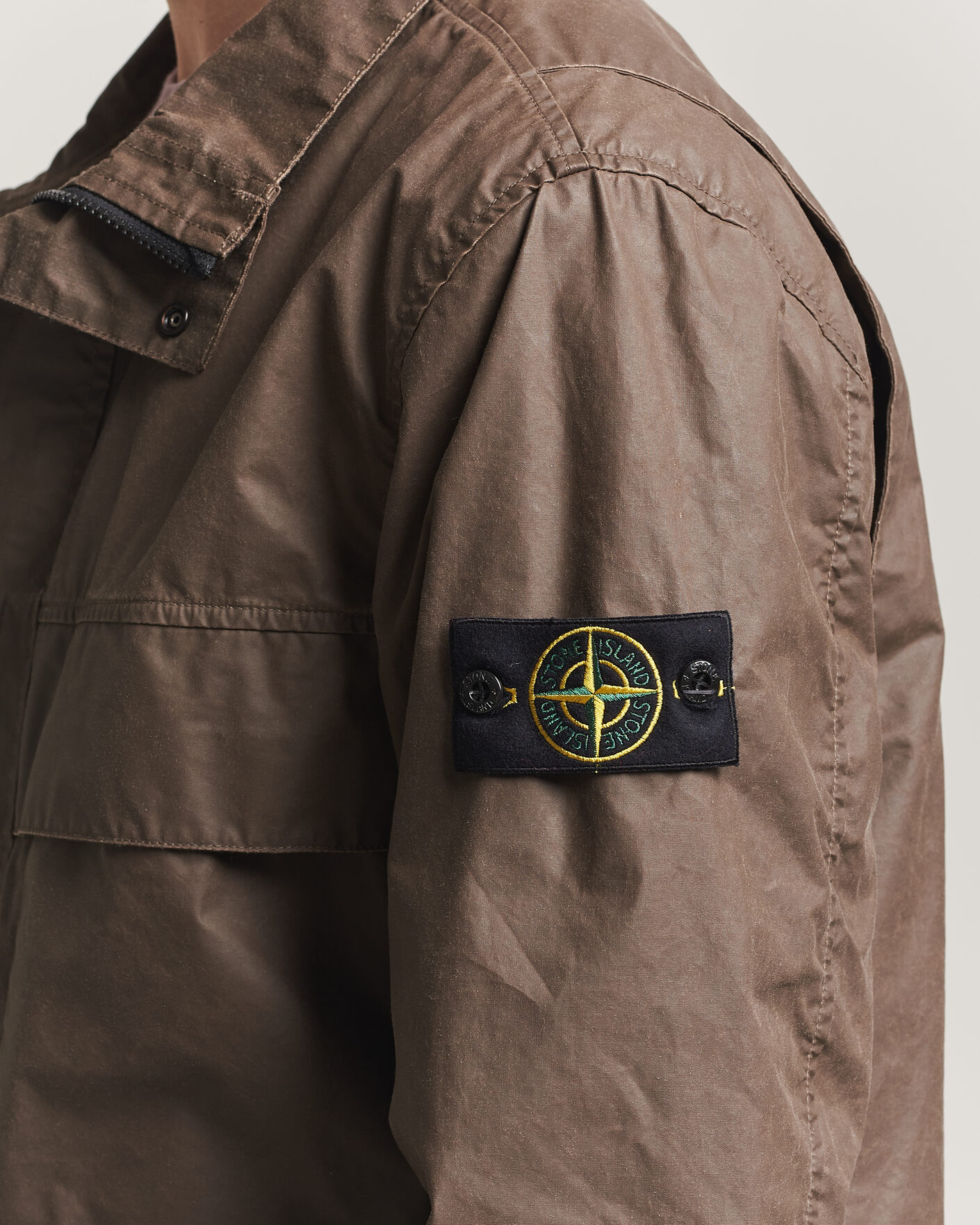 Herren | Jacken | Stone Island | Waxed Pigment Cotton Tela Field Jacket Umber