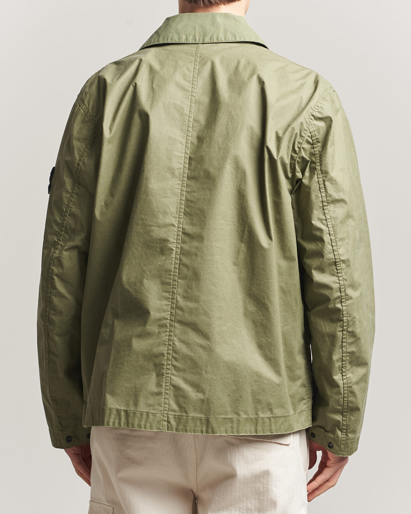 Herren | Jacken | Stone Island | Waxed Pigment Cotton Tela Coach Jacket Military Green