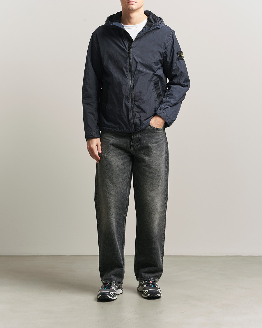 Herren | Jacken | Stone Island | Crinkle Reps Padded Hood Jacket Navy