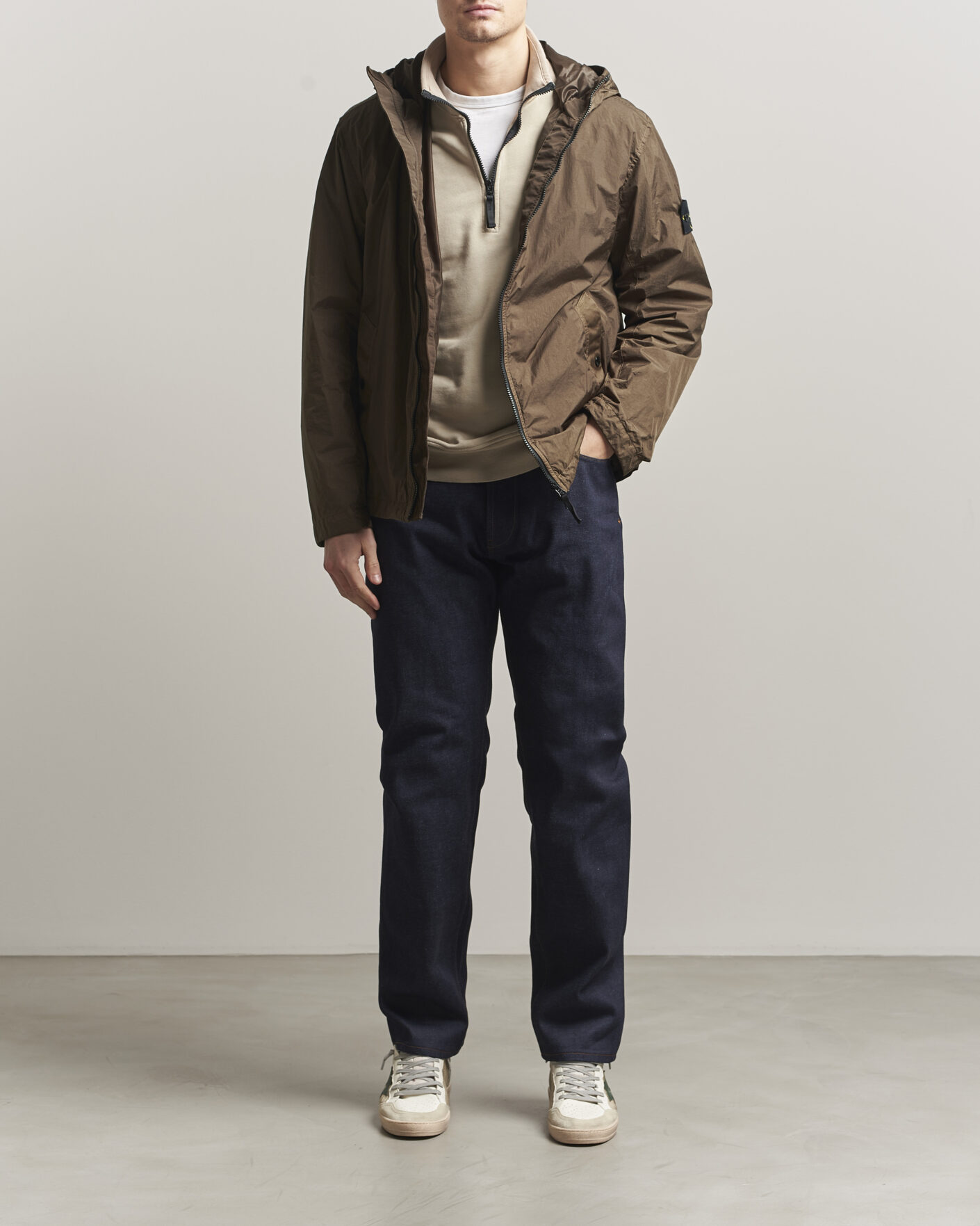 Herren | Jacken | Stone Island | Crinkle Reps Padded Hood Jacket Umber