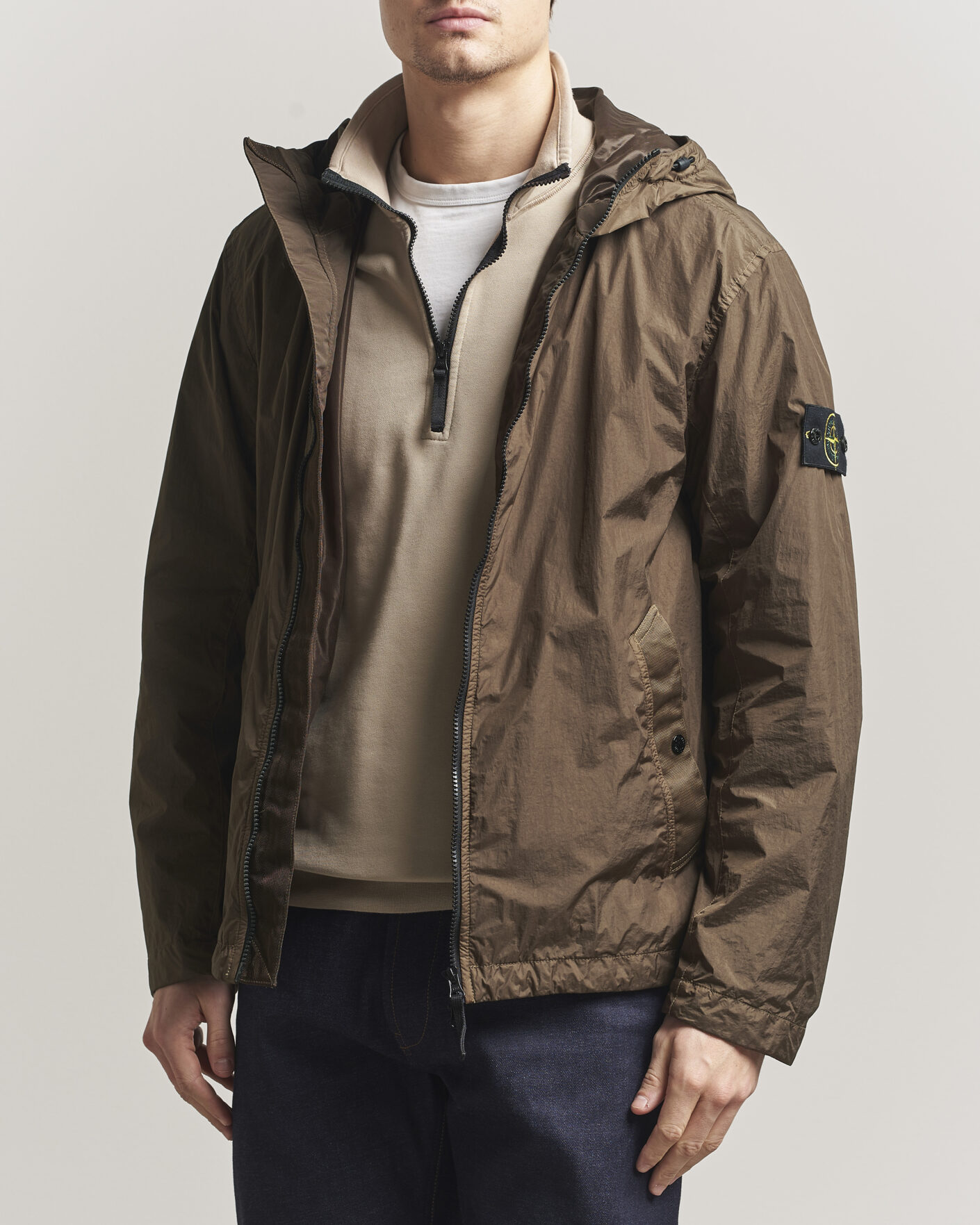 Herren | Jacken | Stone Island | Crinkle Reps Padded Hood Jacket Umber