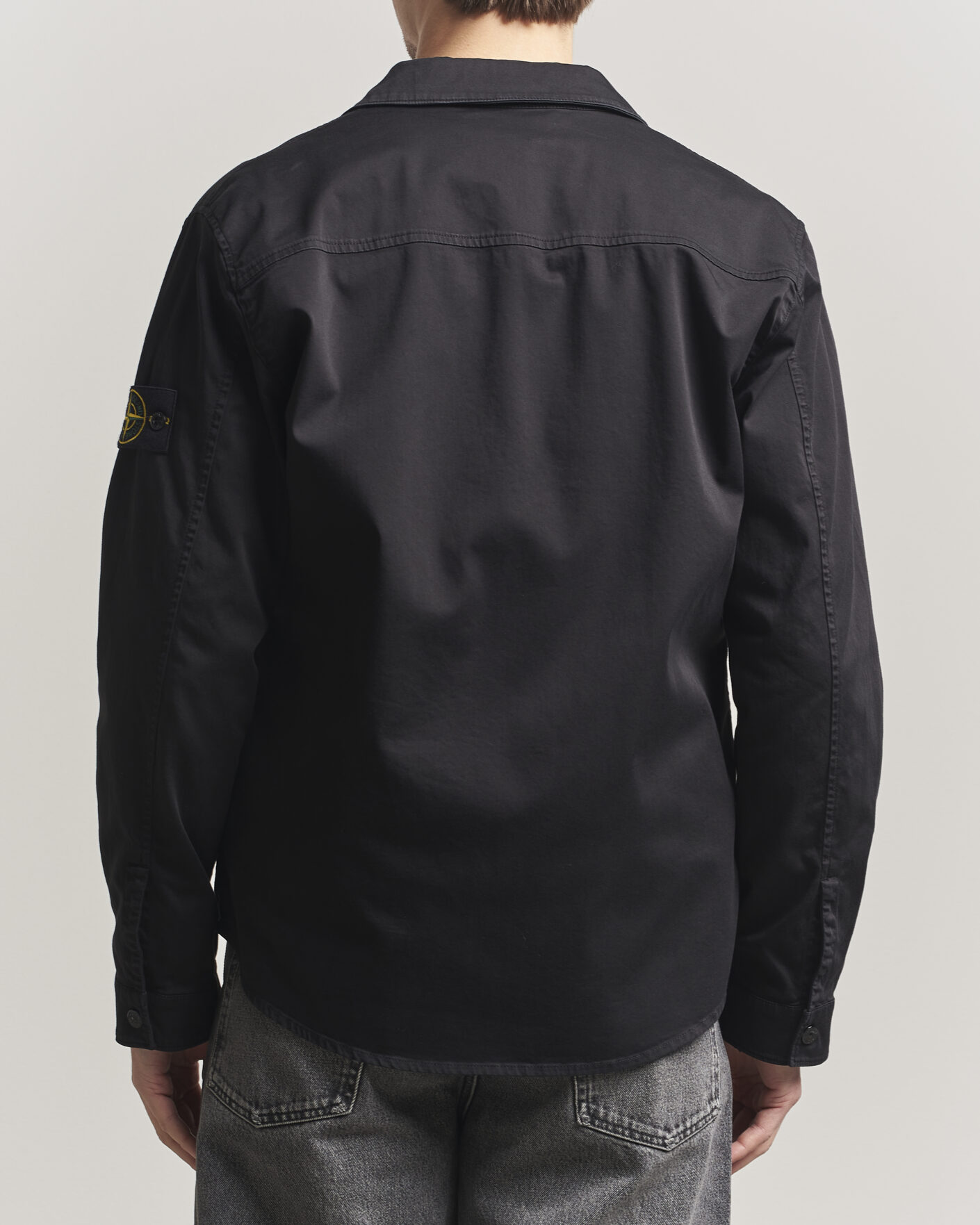 Herren | Hemden | Stone Island | Cotton Stretch Zip Overshirt Black