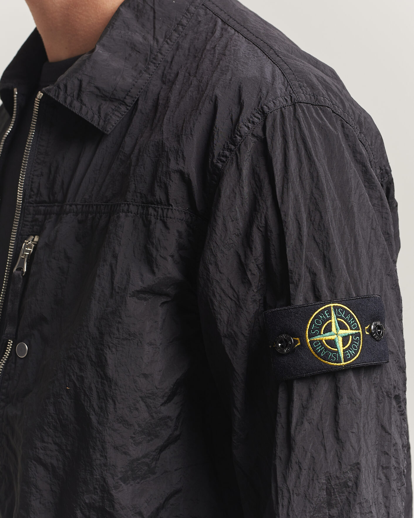 Herren | Hemden | Stone Island | Nylon Metal Zip Overshirt Black