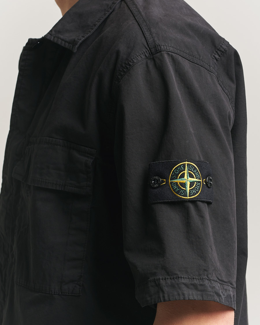 Herren | Hemden | Stone Island | Organic Cotton Twill Short Sleeve Shirt Black