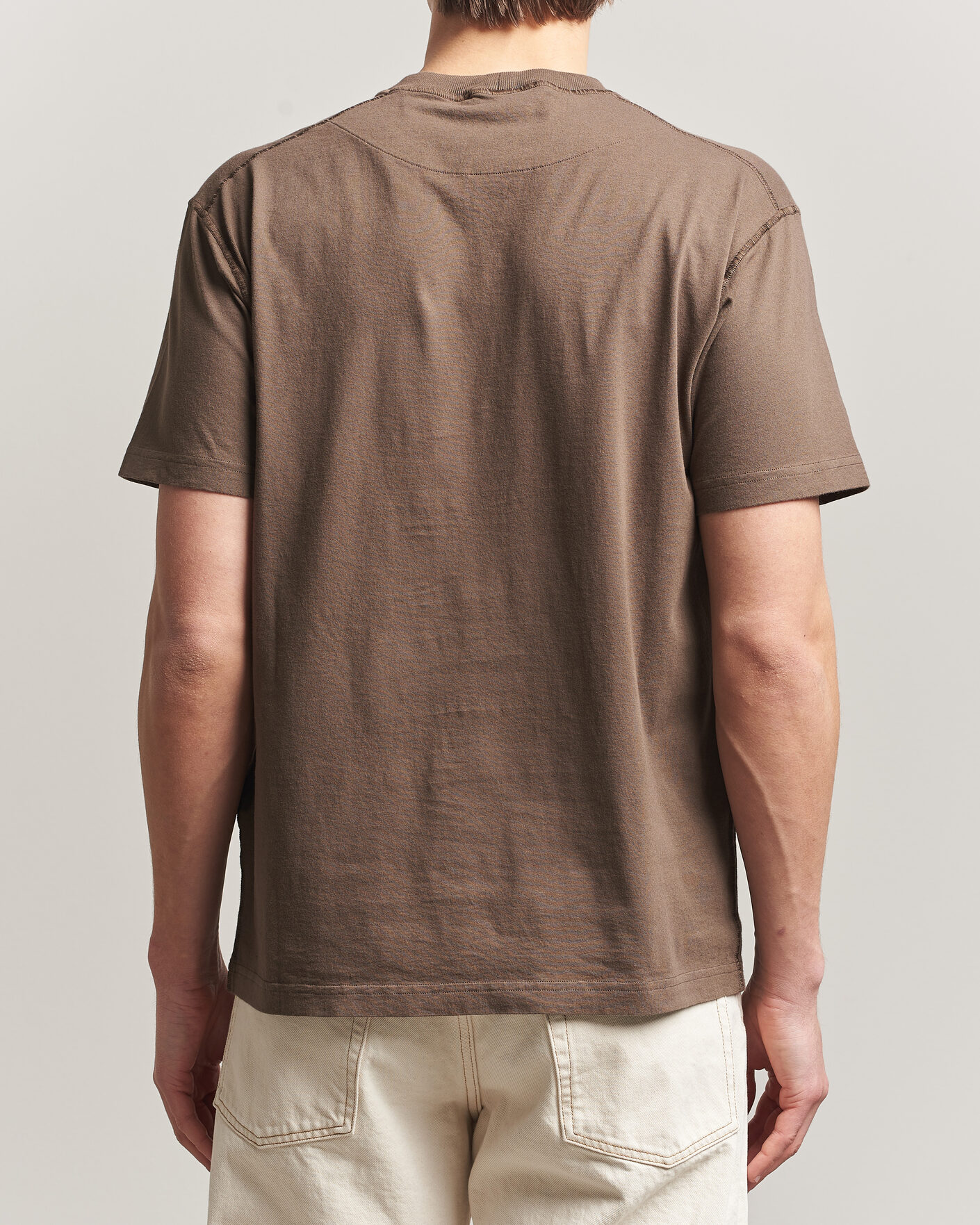 Herren | T-Shirts | Stone Island | Organic Cotton Fissato Effect T-Shirt Umber
