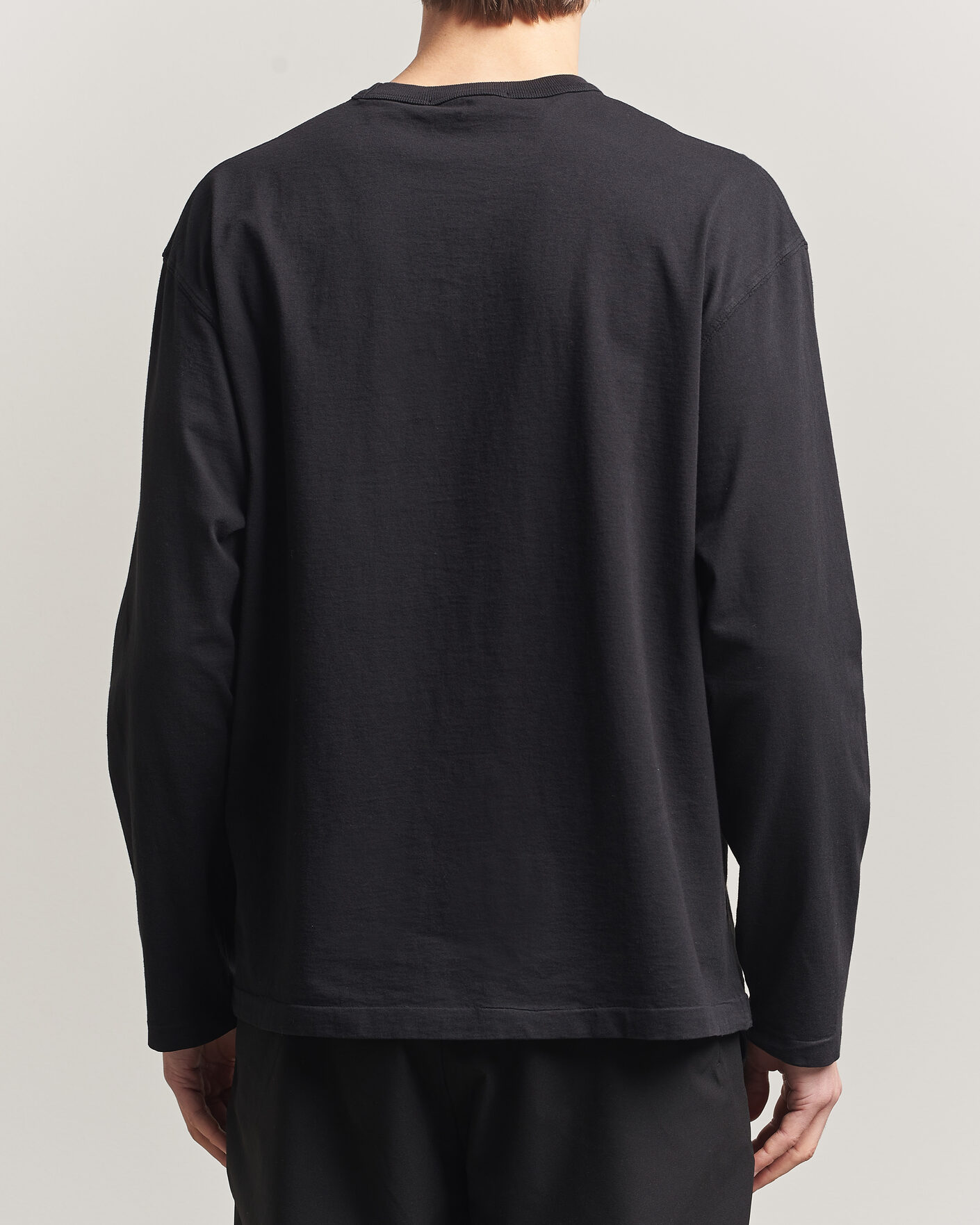 Herren | T-Shirts | Stone Island | Organic Cotton Jersey Long Sleeve Logo T-Shirt Black