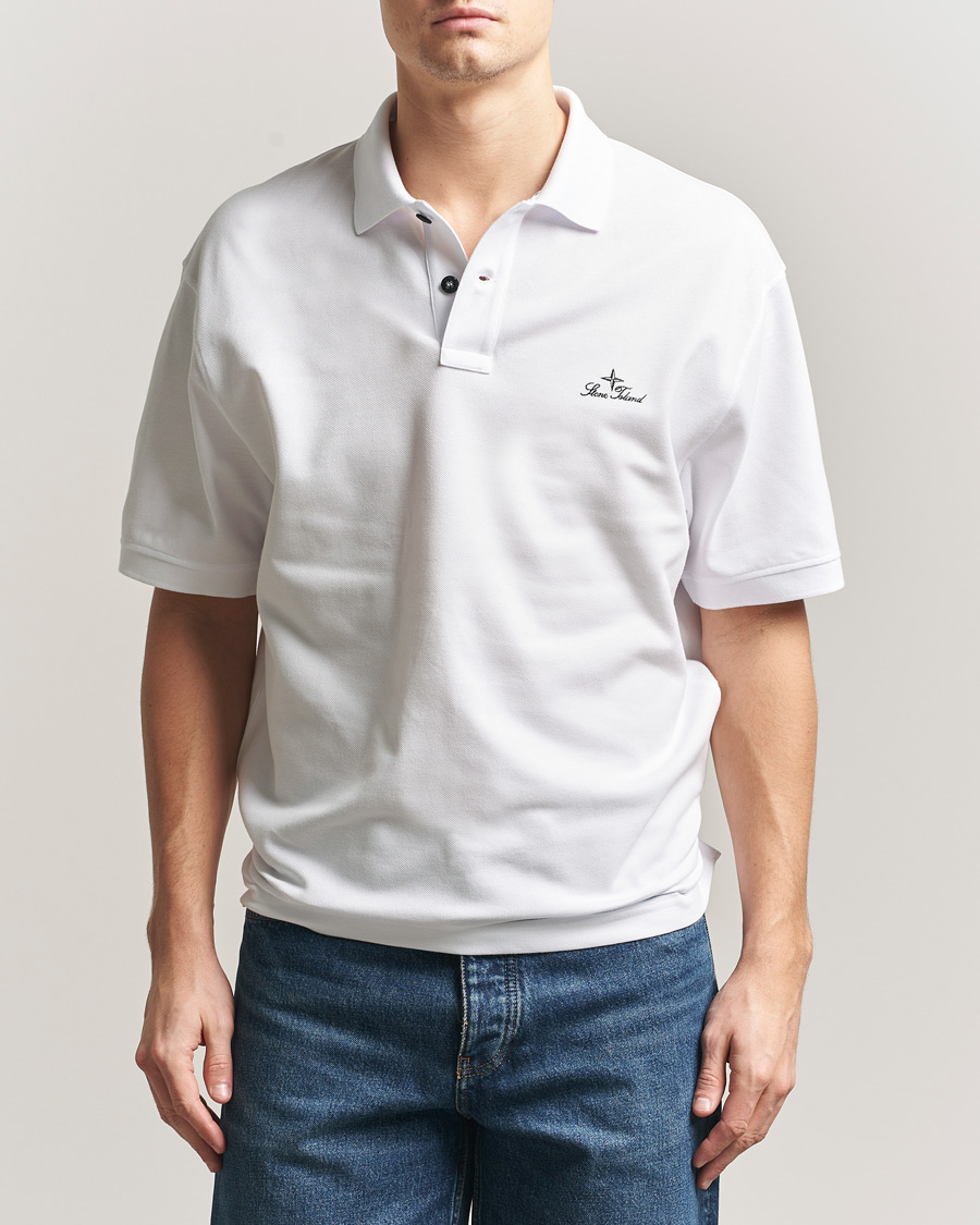 Herren | Poloshirts | Stone Island | Organic Cotton Pique White