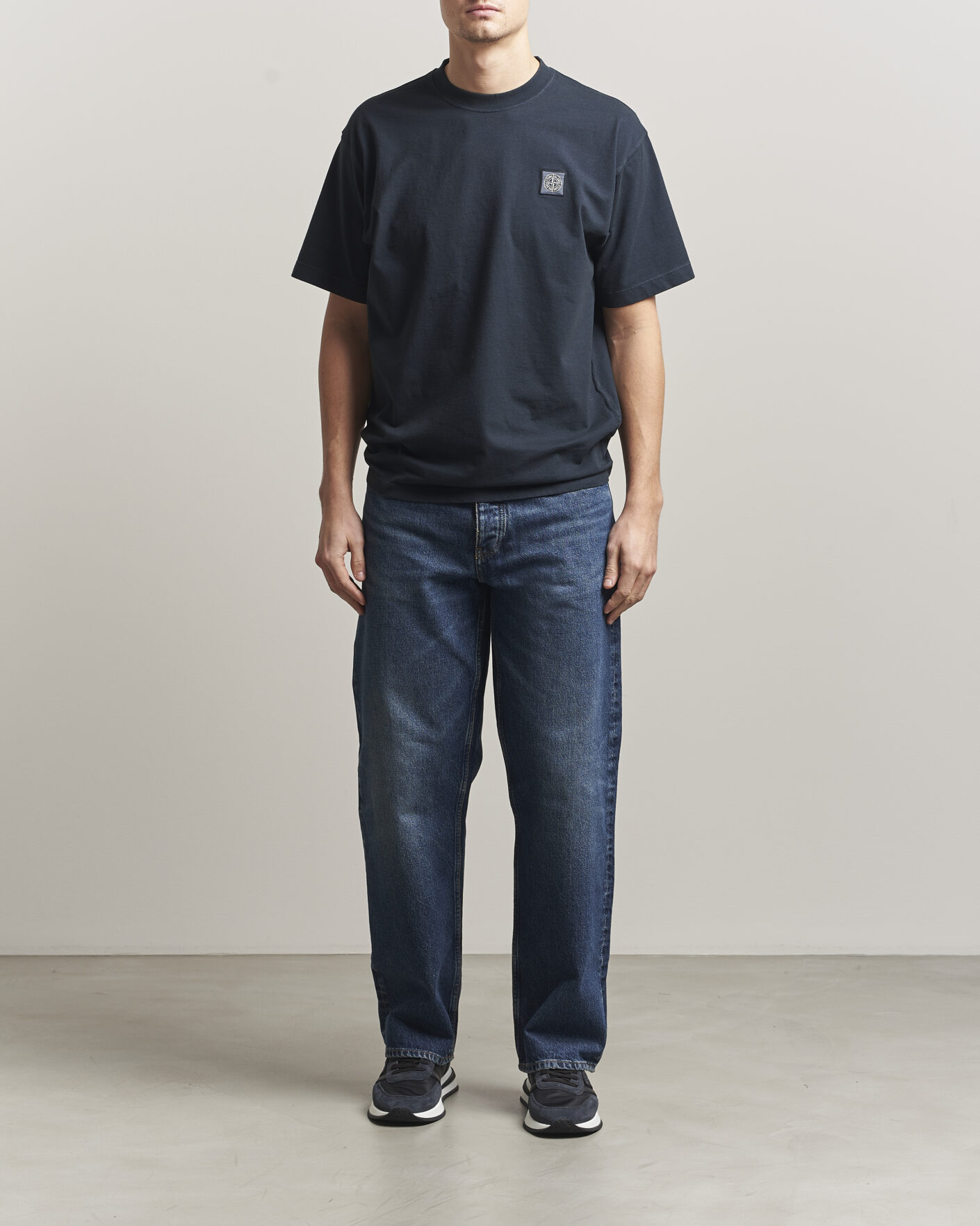 Herren | T-Shirts | Stone Island | Combed Organic Cotton T-Shirt Navy