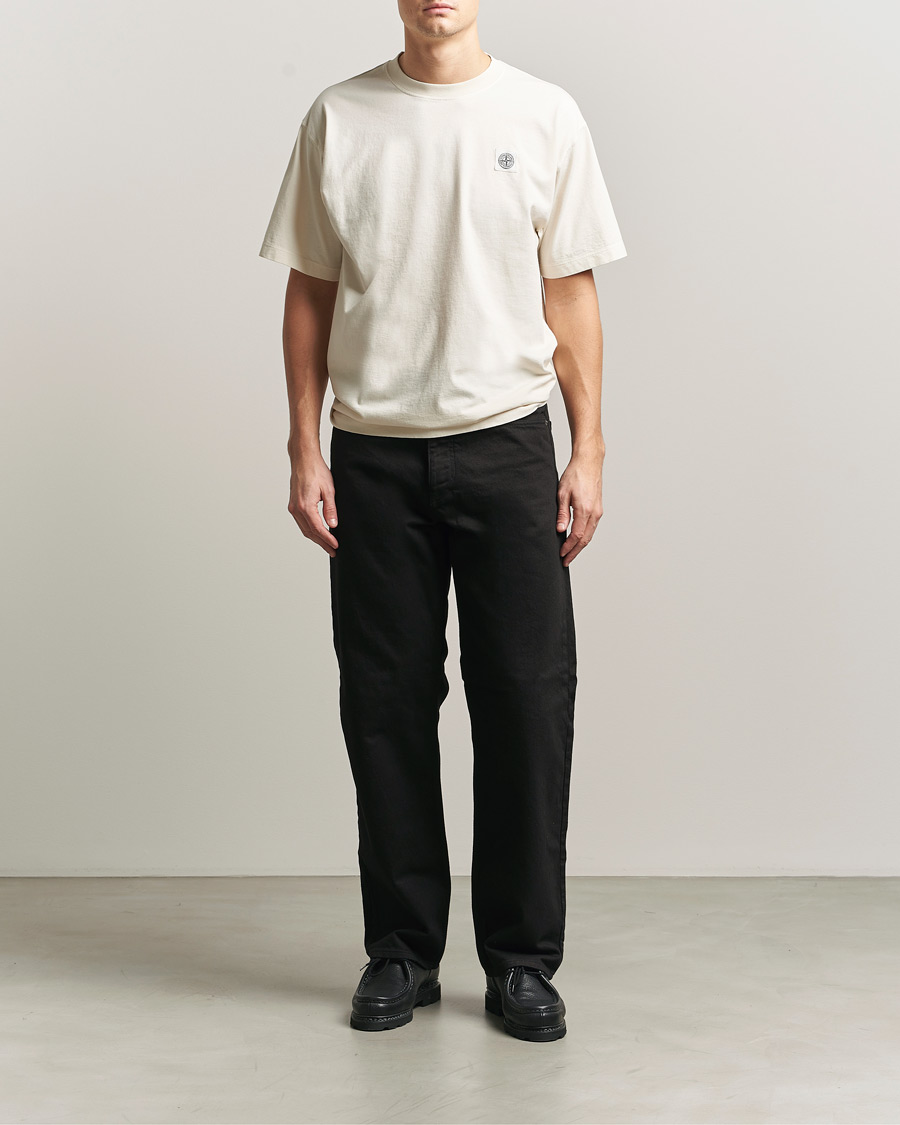 Herren | T-Shirts | Stone Island | Combed Organic Cotton T-Shirt Ivory