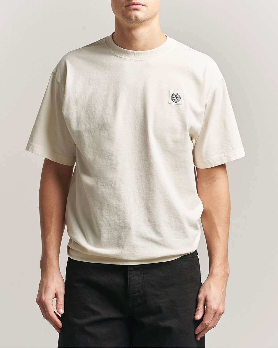 Herren | T-Shirts | Stone Island | Combed Organic Cotton T-Shirt Ivory