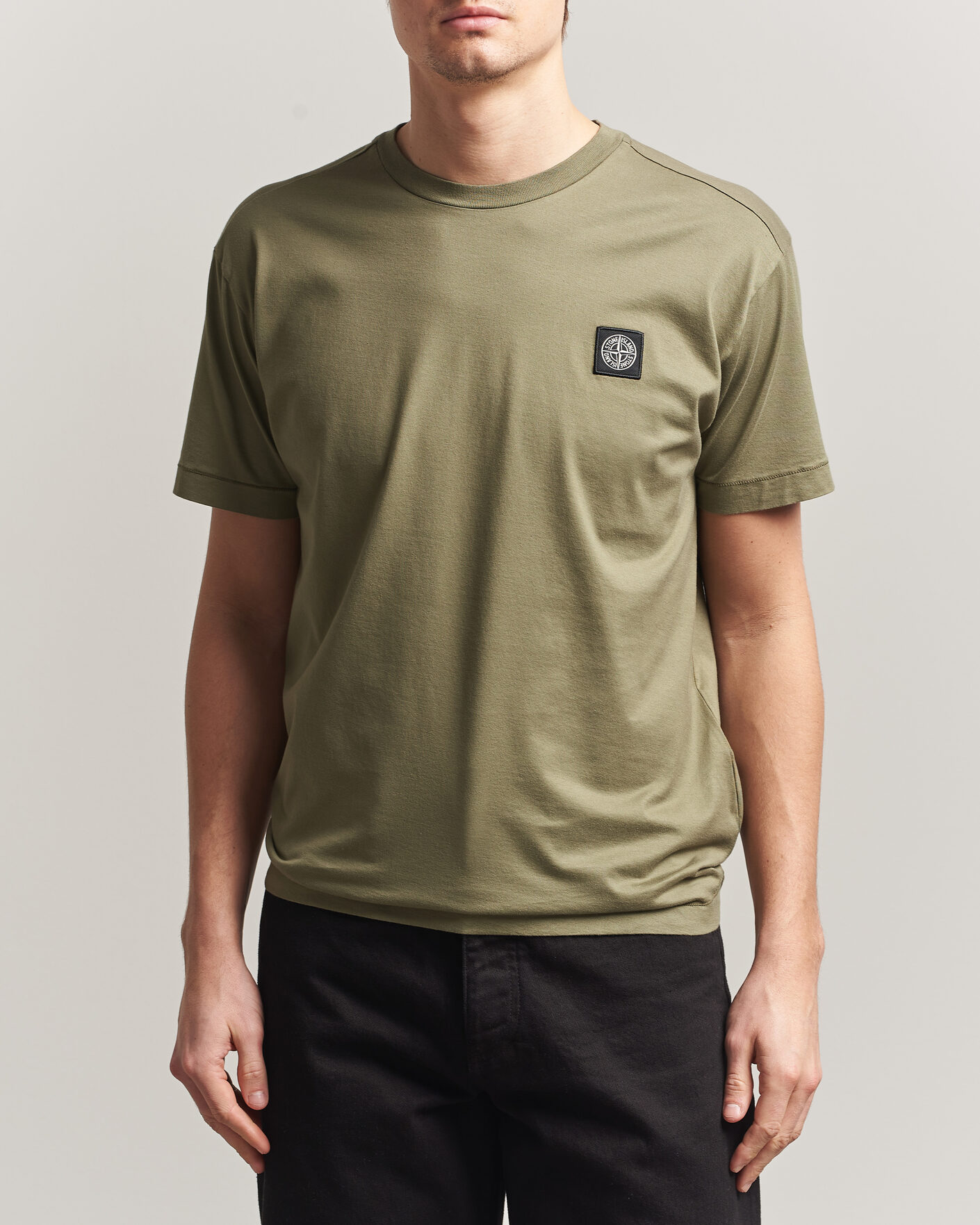 Herren | T-Shirts | Stone Island | Garment Dyed Cotton Jersey T-Shirt Military Green