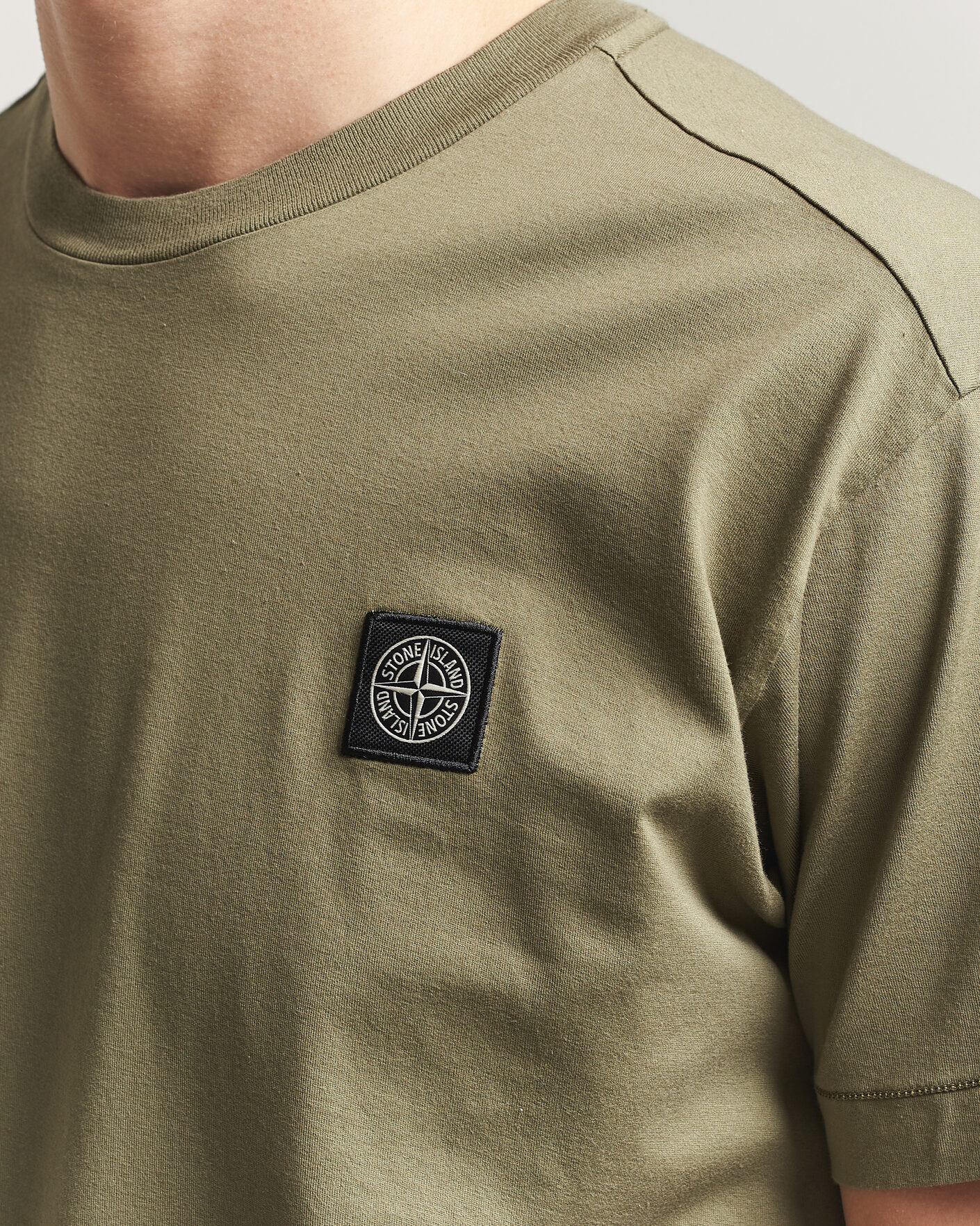 Herren | T-Shirts | Stone Island | Garment Dyed Cotton Jersey T-Shirt Military Green