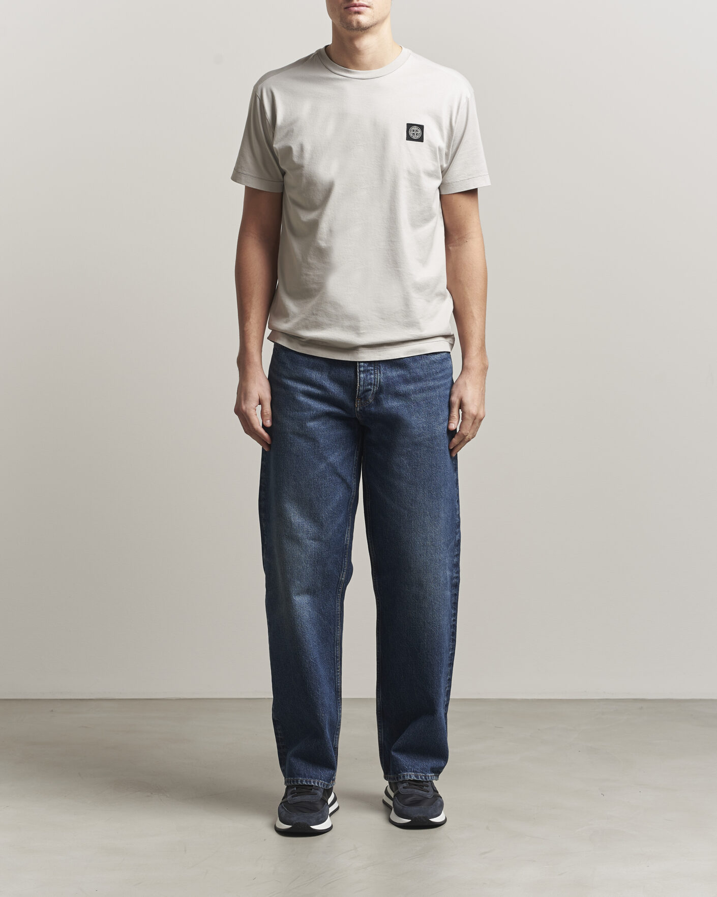 Herren | T-Shirts | Stone Island | Garment Dyed Cotton Jersey T-Shirt Pearl Grey