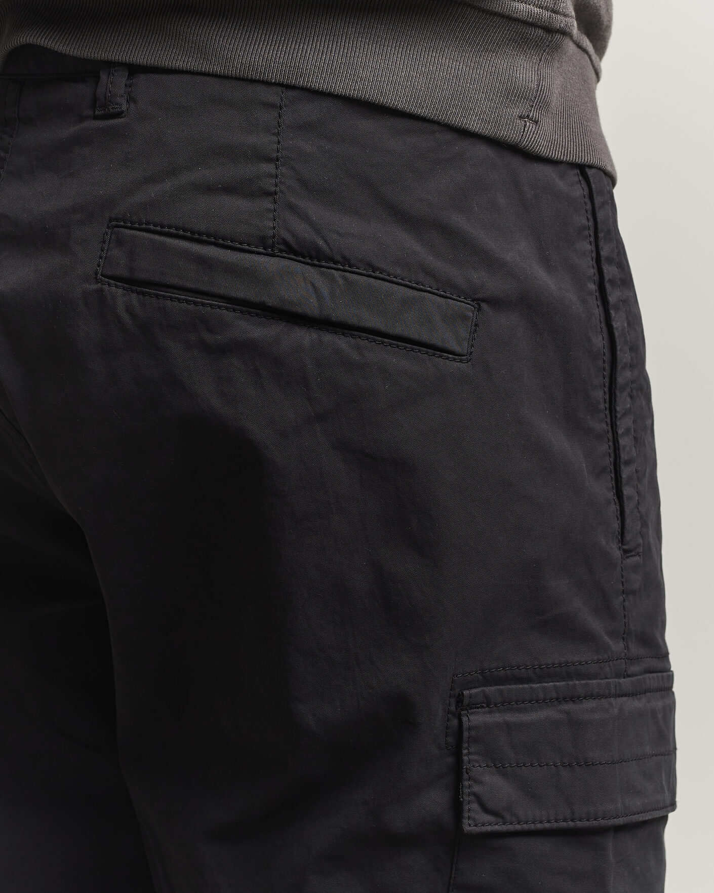 Herren | Hosen | Stone Island | Stretch Cotton Twill Cargo Trousers Black