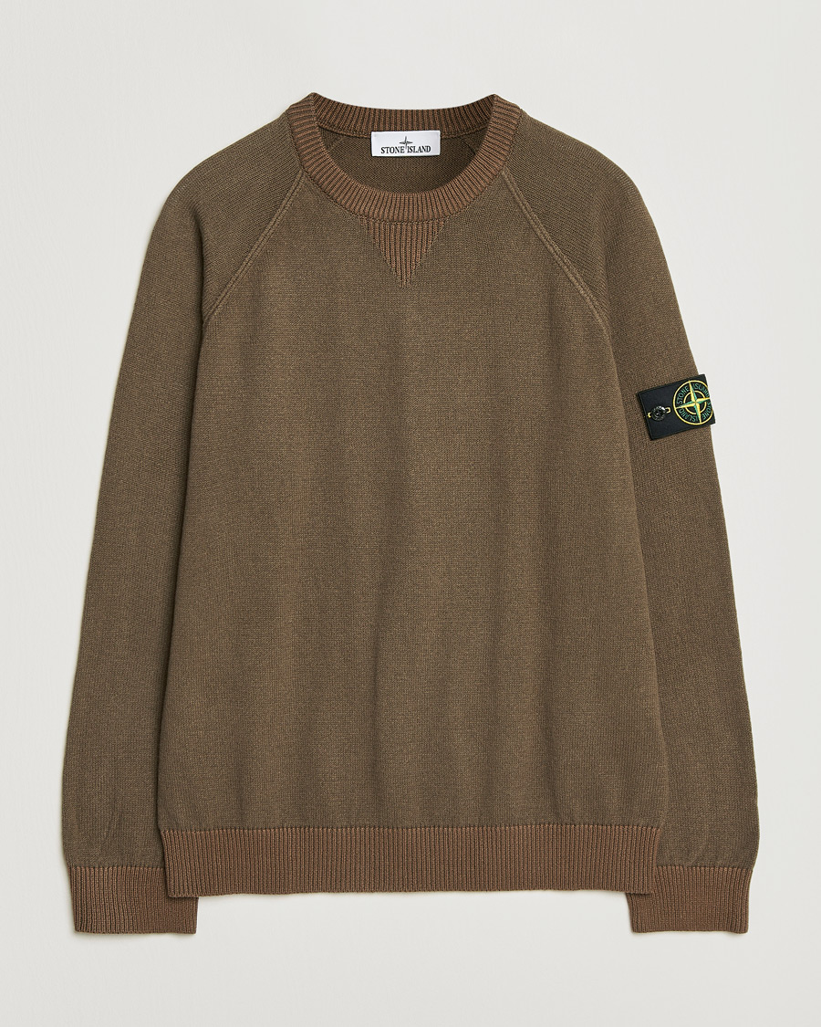 Herren | Pullover | Stone Island | Raw Hand Organic Cotton Raglan Crewneck Umber