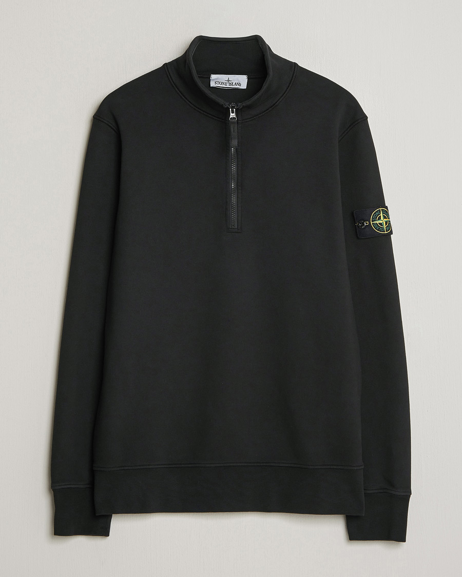 Herren | Pullover | Stone Island | Garment Dyed Fleece Half Zip Black