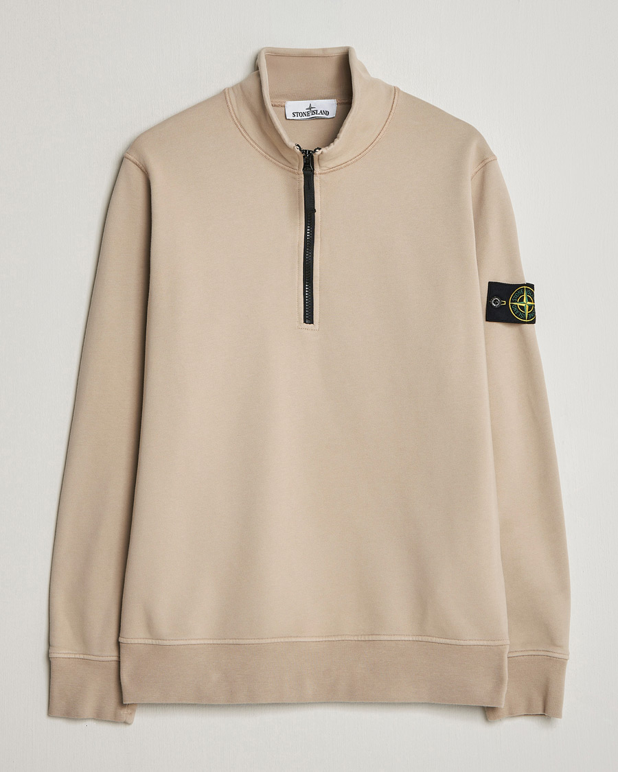 Herren | Pullover | Stone Island | Garment Dyed Fleece Half Zip Desert