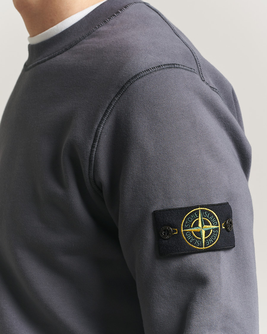 Herren | Pullover | Stone Island | Garment Dyed Fleece Sweatshirt Blue/Grey