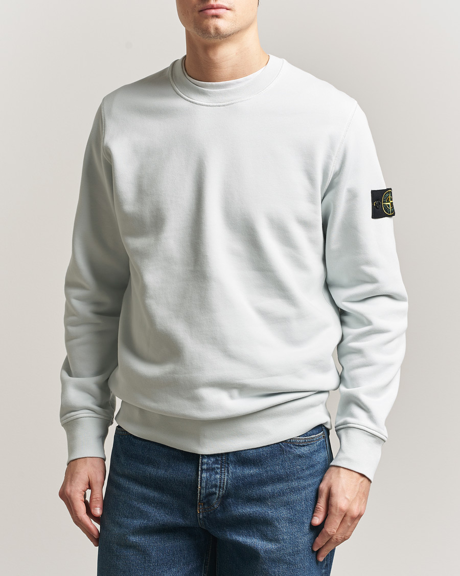Herren | Pullover | Stone Island | Garment Dyed Fleece Sweatshirt Sky Blue
