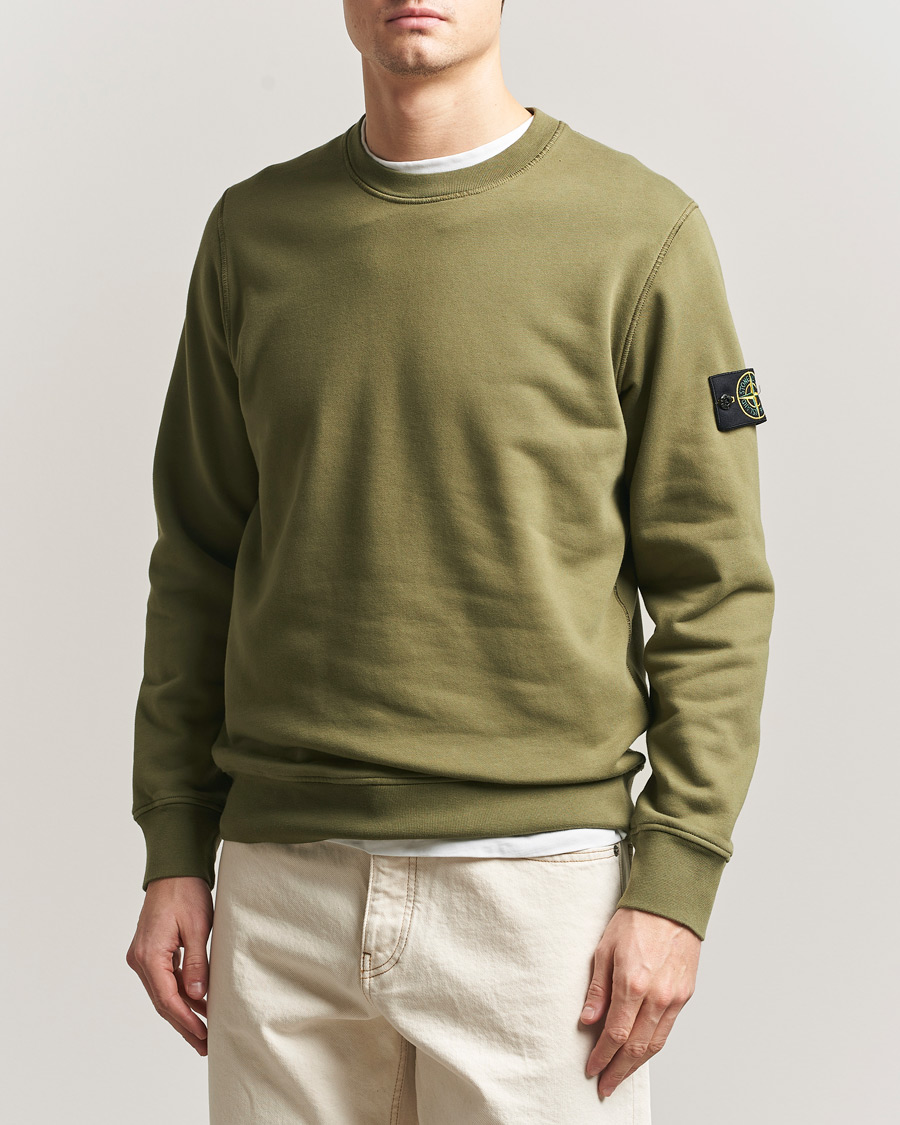 Herren | Pullover | Stone Island | Garment Dyed Fleece Sweatshirt Military Green