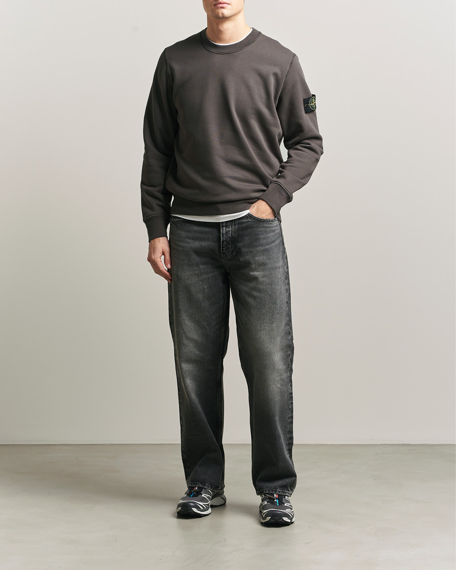 Herren | Pullover | Stone Island | Garment Dyed Fleece Sweatshirt Charcoal