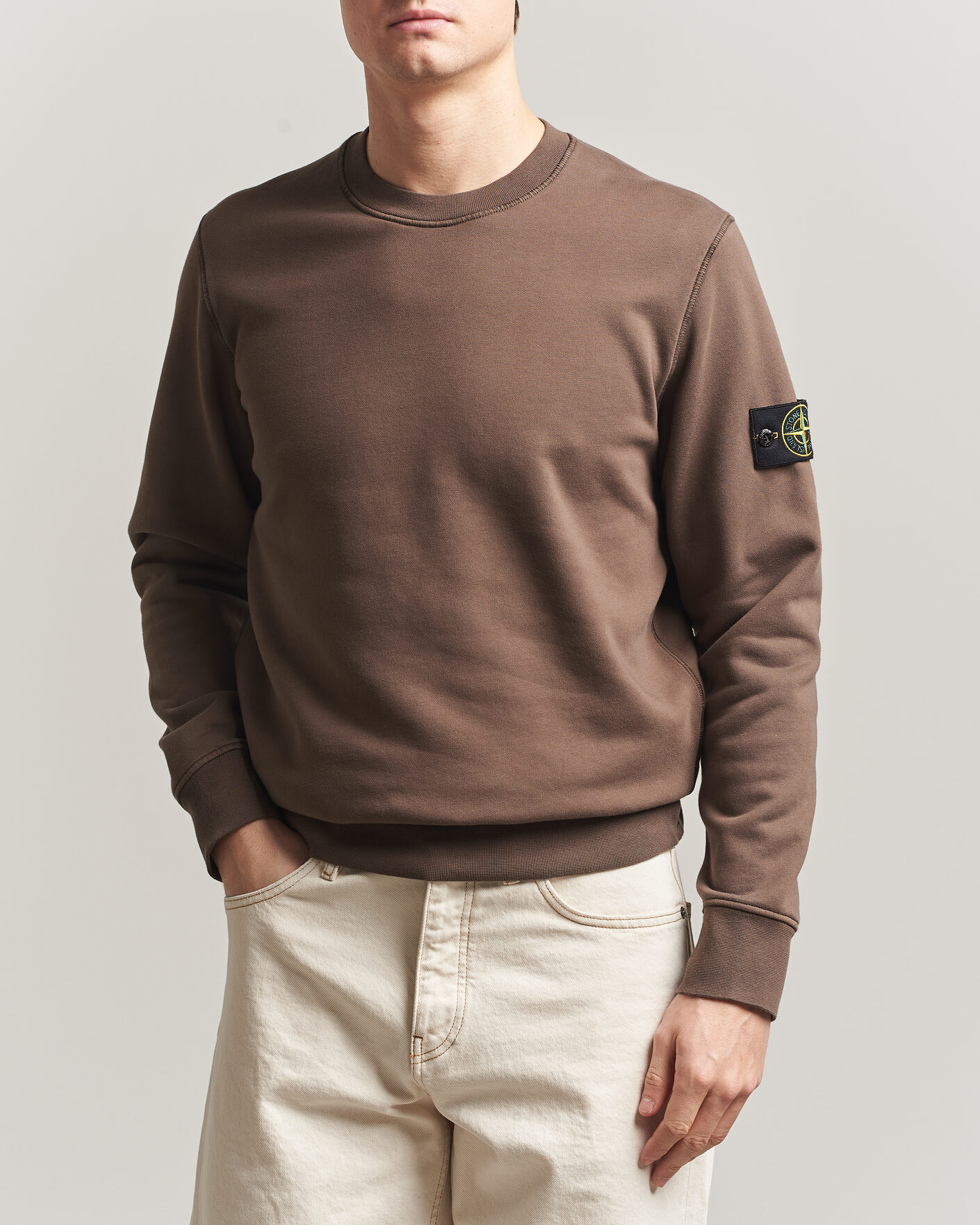 Herren | Pullover | Stone Island | Garment Dyed Fleece Sweatshirt Umber