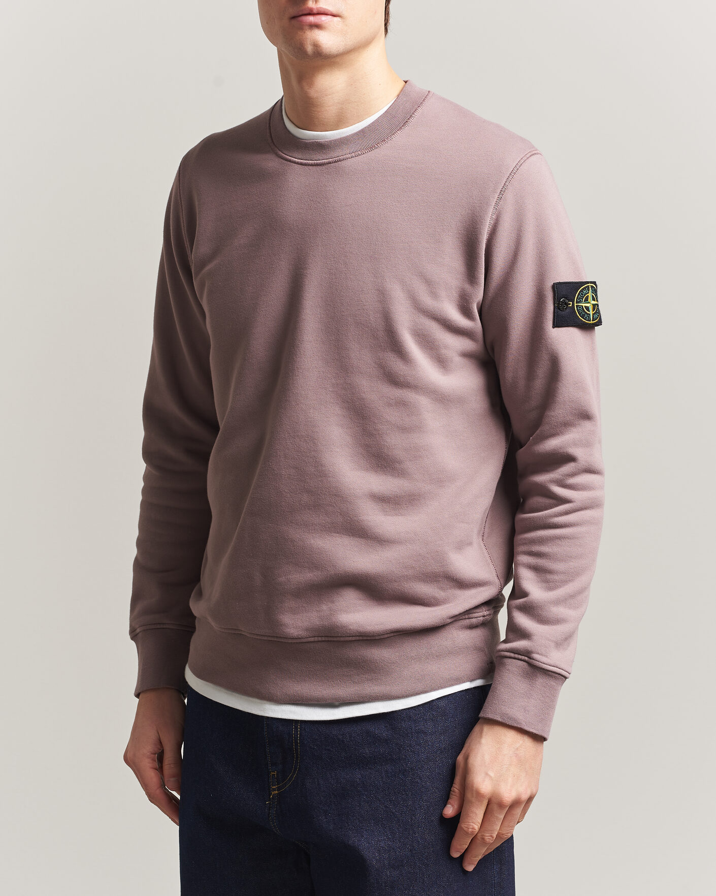 Herren | Pullover | Stone Island | Garment Dyed Fleece Sweatshirt Purple Grey