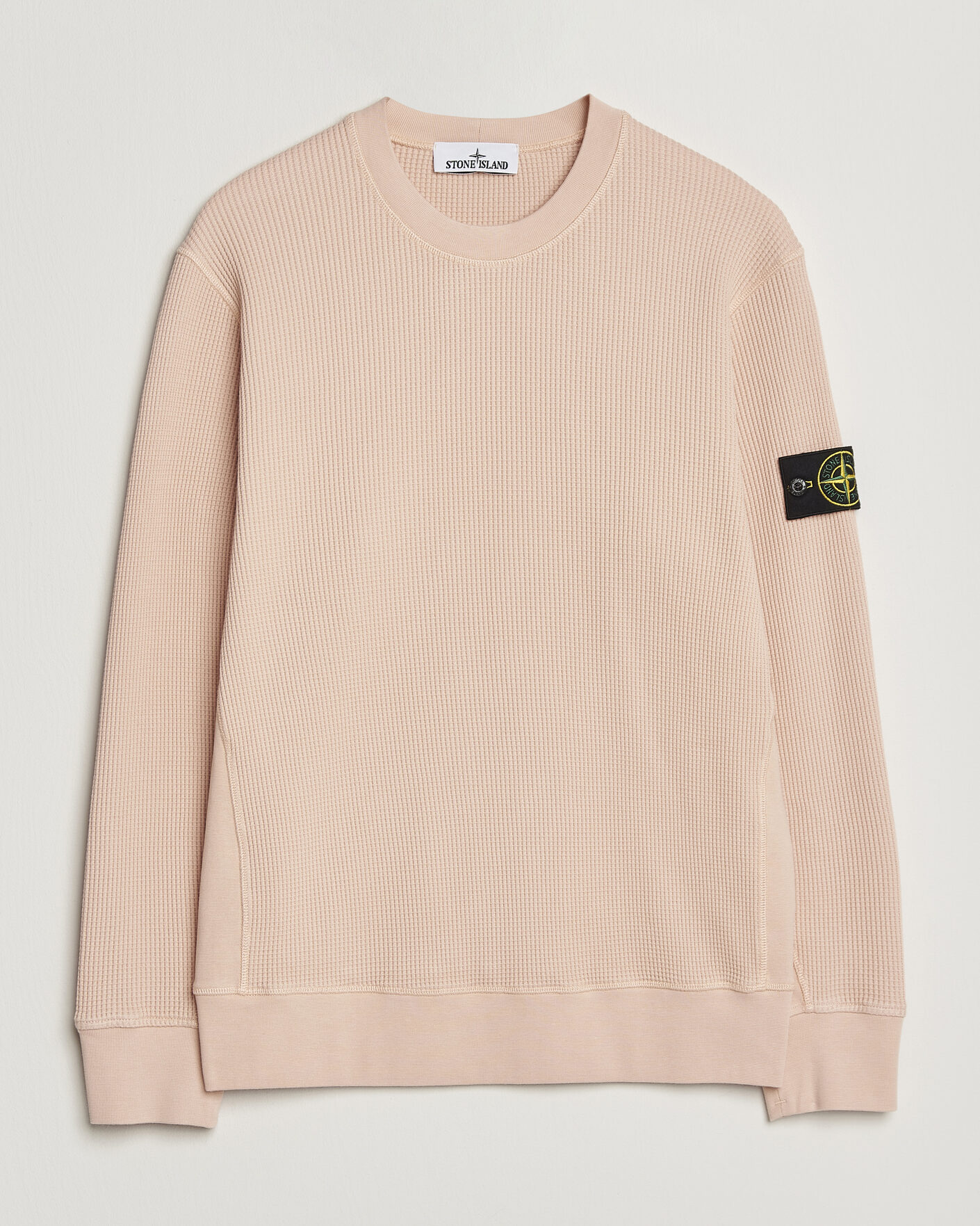 Herren | Pullover | Stone Island | Organic Cotton Waffle Fleece Sweatshirt Plaster Pink