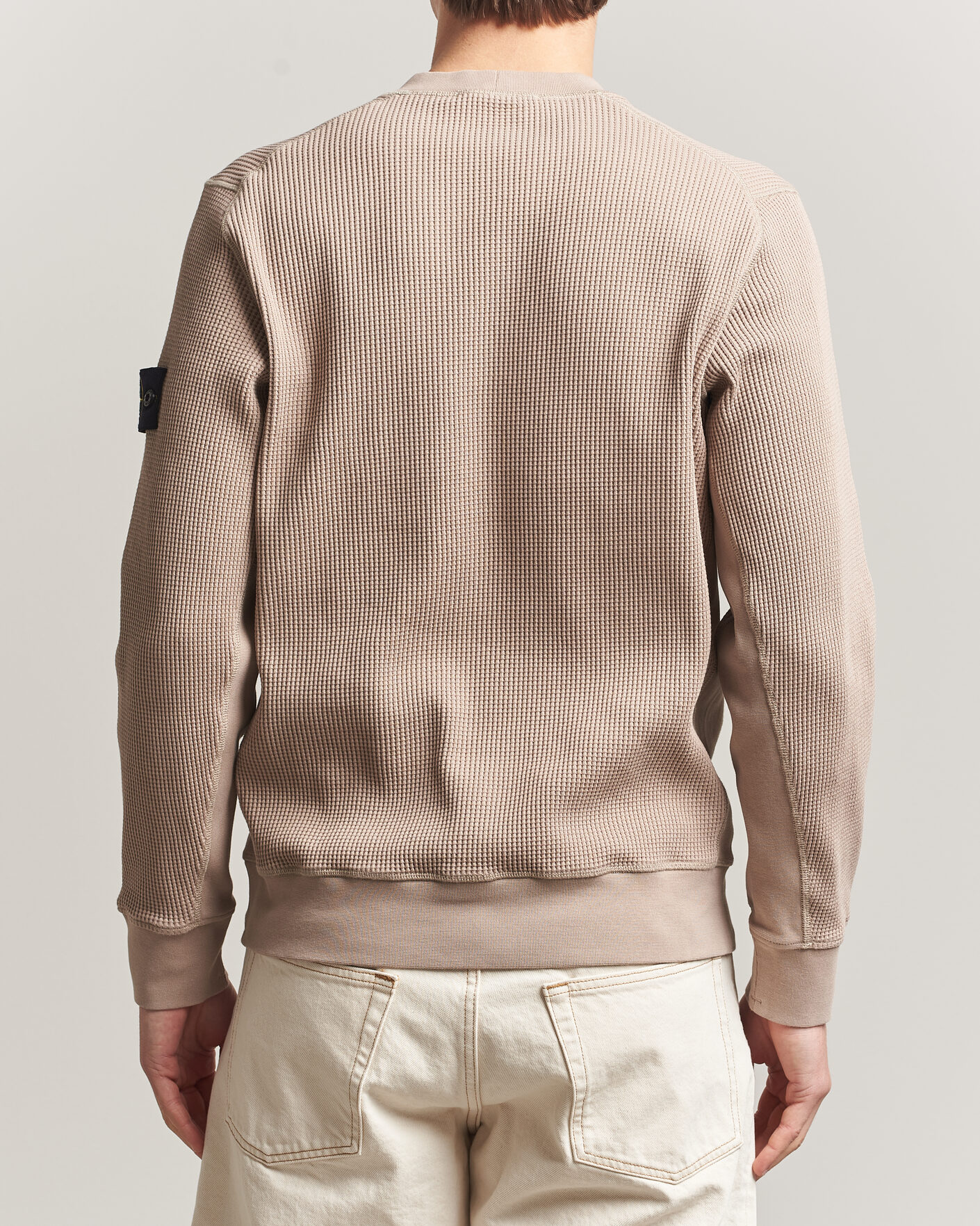 Herren | Pullover | Stone Island | Organic Cotton Waffle Fleece Sweatshirt Desert