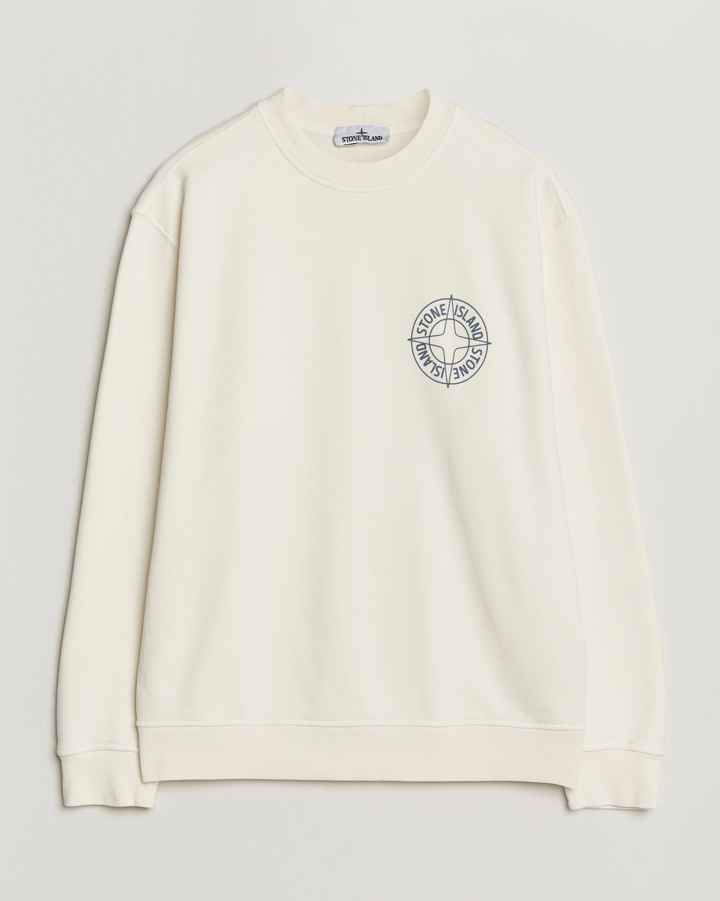 Herren | Pullover | Stone Island | Cotton Fleece Printed Logo Sweatshirt Ivory