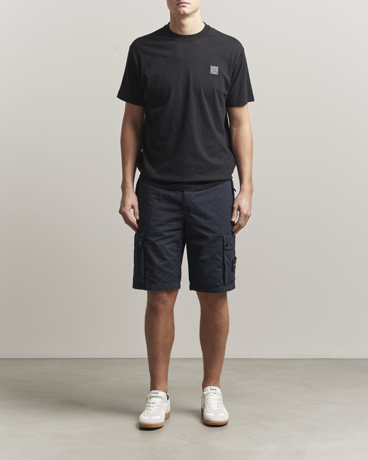Herren | Shorts | Stone Island | Brushed Cotton Canvas Cargo Shorts Navy