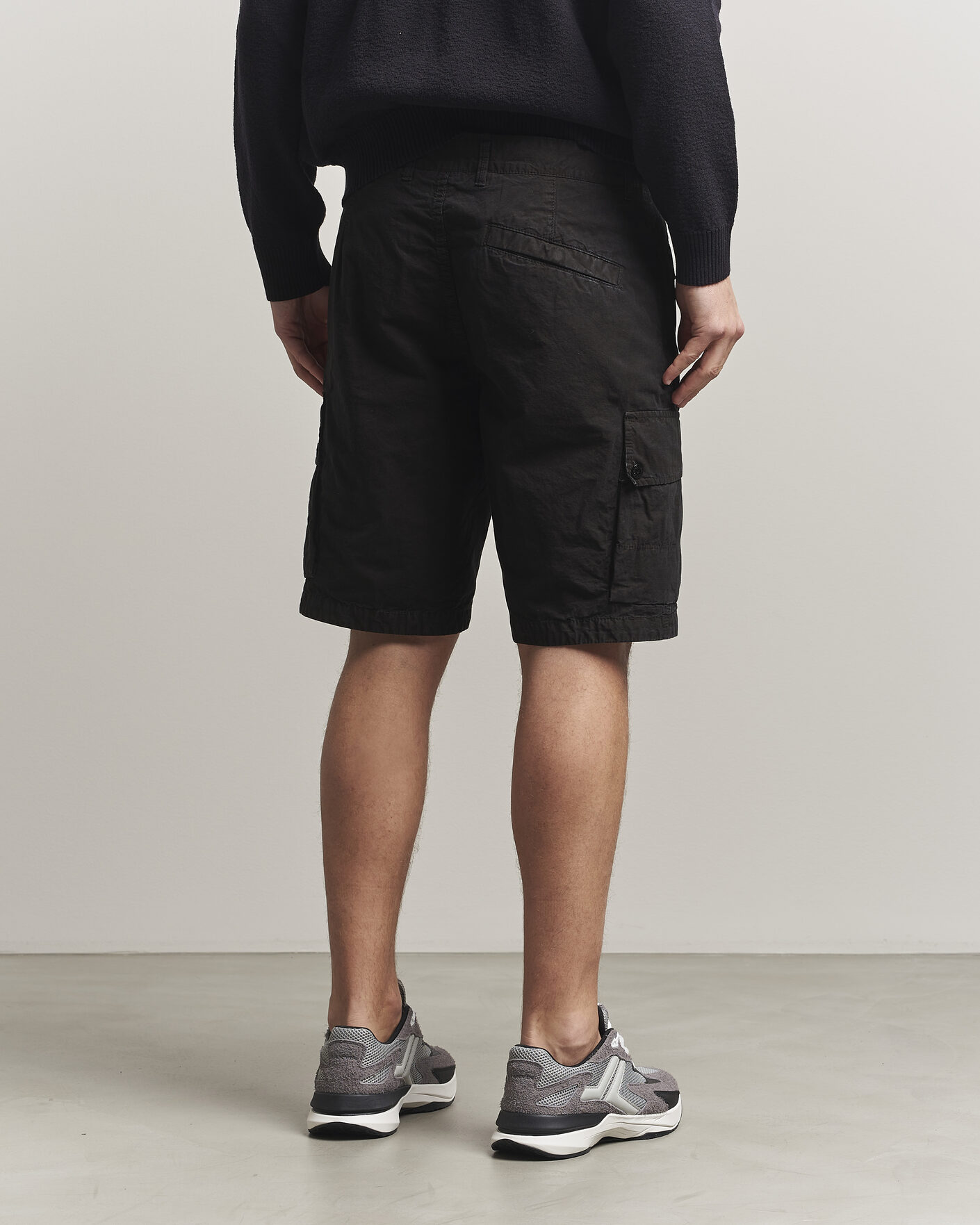 Herren | Shorts | Stone Island | Brushed Cotton Canvas Cargo Shorts Black