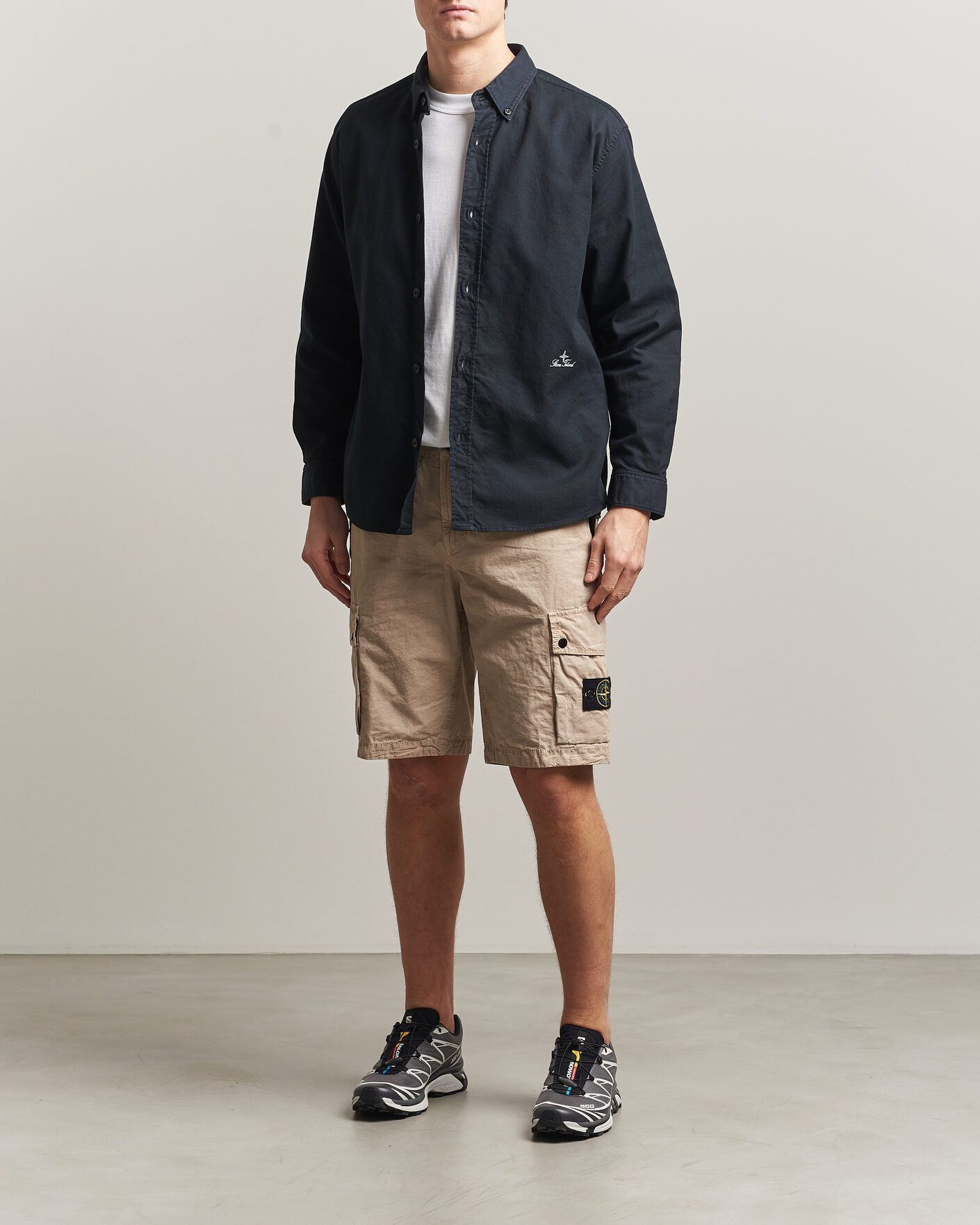 Herren | Shorts | Stone Island | Brushed Cotton Canvas Cargo Shorts Desert