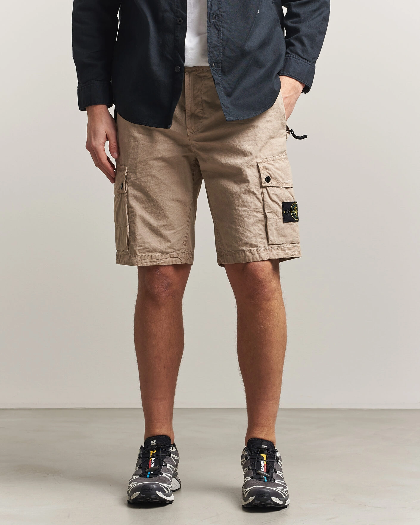 Herren | Shorts | Stone Island | Brushed Cotton Canvas Cargo Shorts Desert