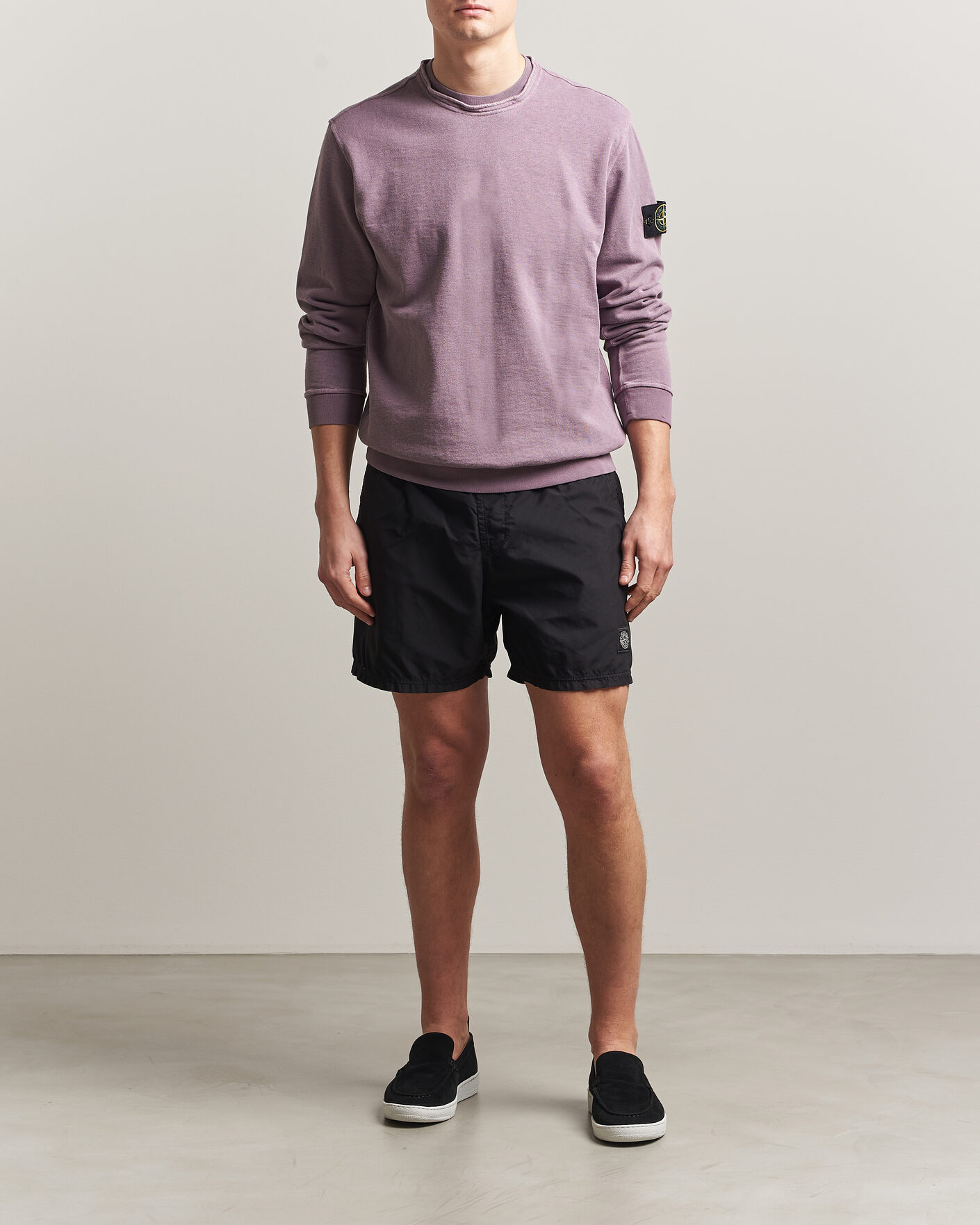 Herren | Badehosen | Stone Island | Brushed Nylon Swimshorts Black
