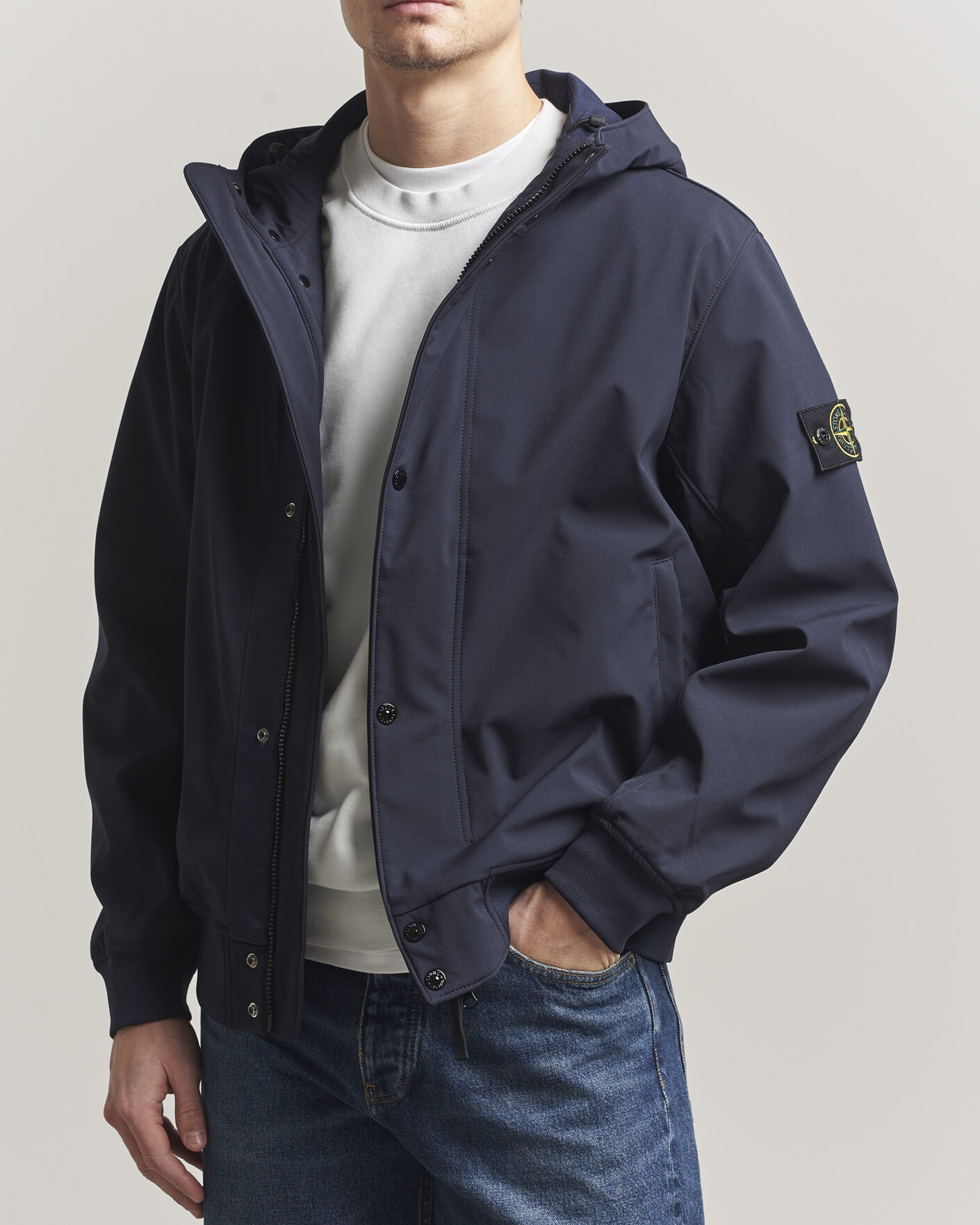 Herren | Jacken | Stone Island | Soft Shell Hooded Jacket Navy