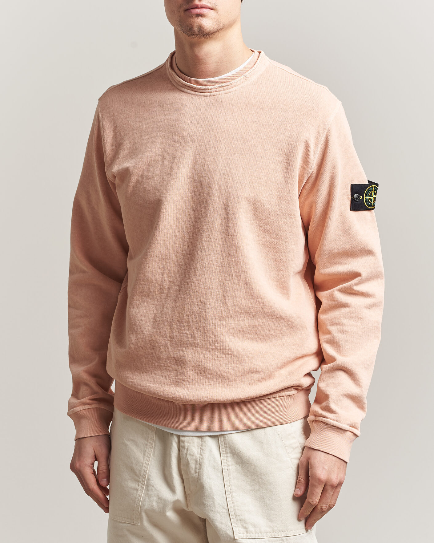 Herren | Pullover | Stone Island | Old Dyed Cotton Sweatshirt Plaster Pink