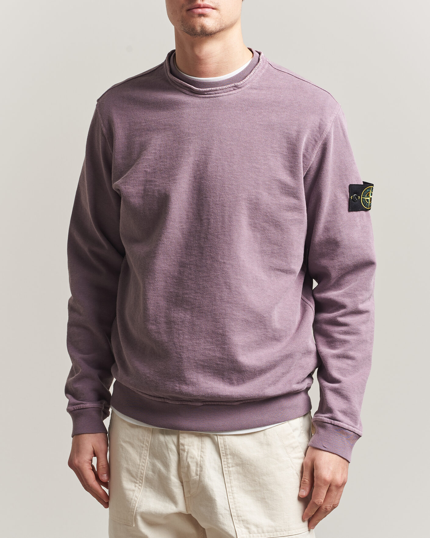 Herren | Pullover | Stone Island | Old Dyed Cotton Sweatshirt Purple Grey