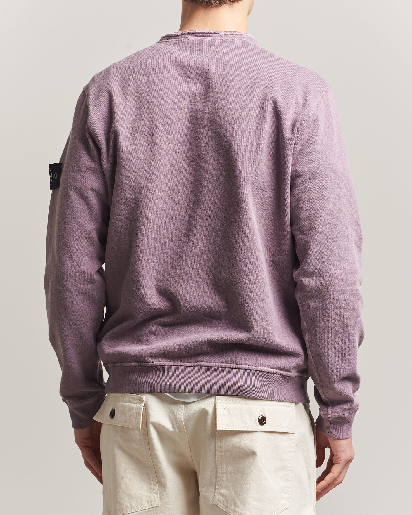 Herren | Pullover | Stone Island | Old Dyed Cotton Sweatshirt Purple Grey