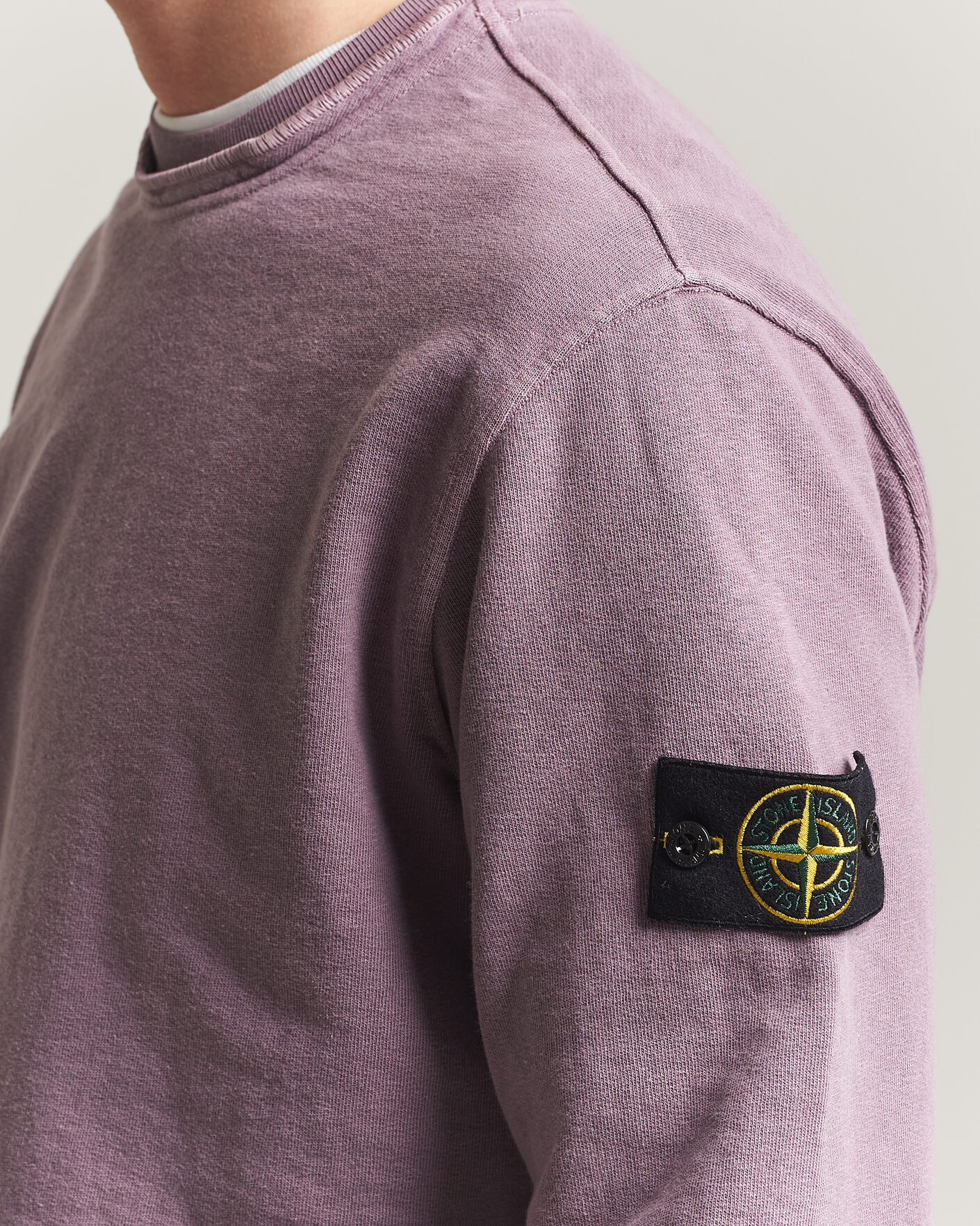 Herren | Pullover | Stone Island | Old Dyed Cotton Sweatshirt Purple Grey