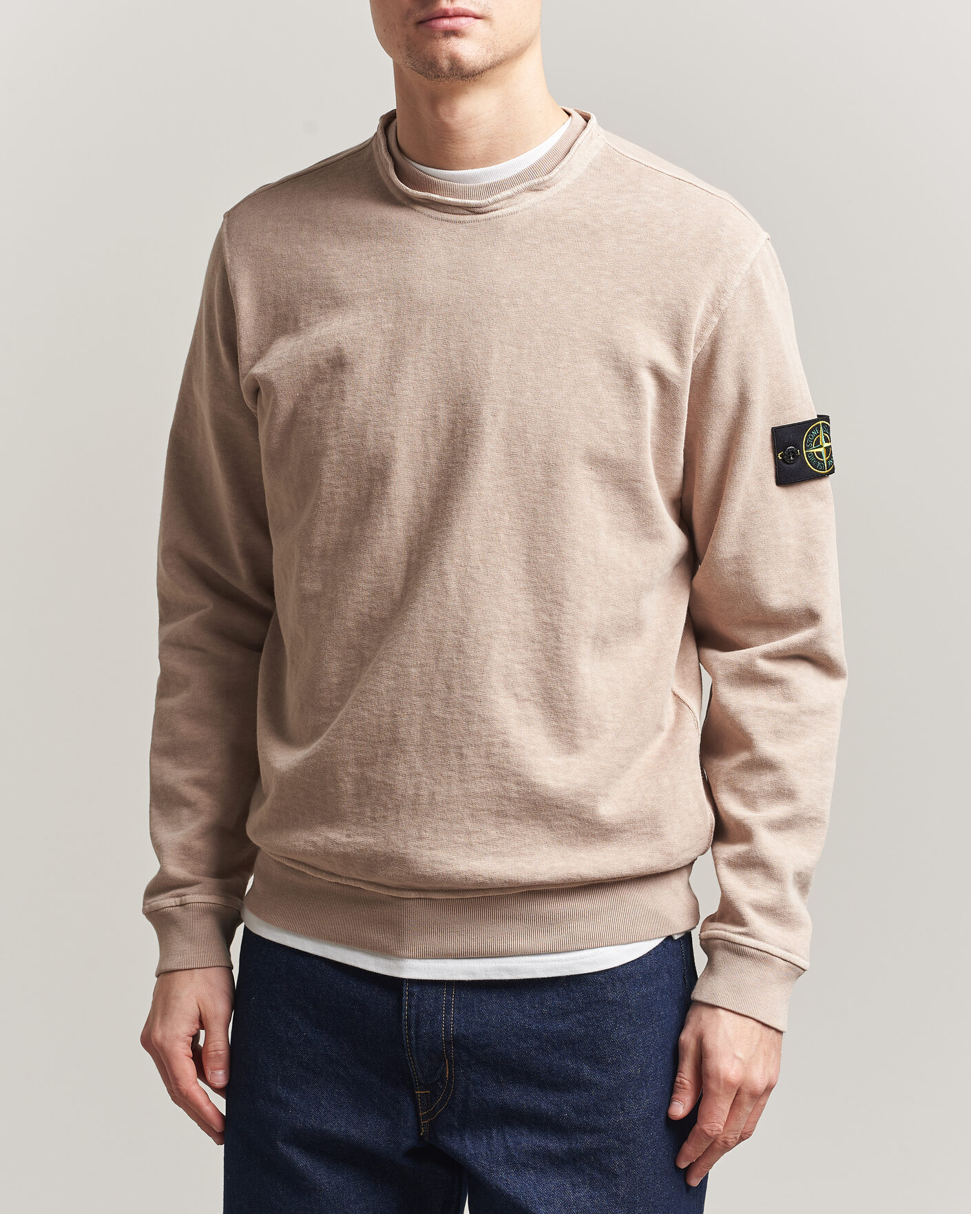 Herren | Pullover | Stone Island | Old Dyed Cotton Sweatshirt Desert