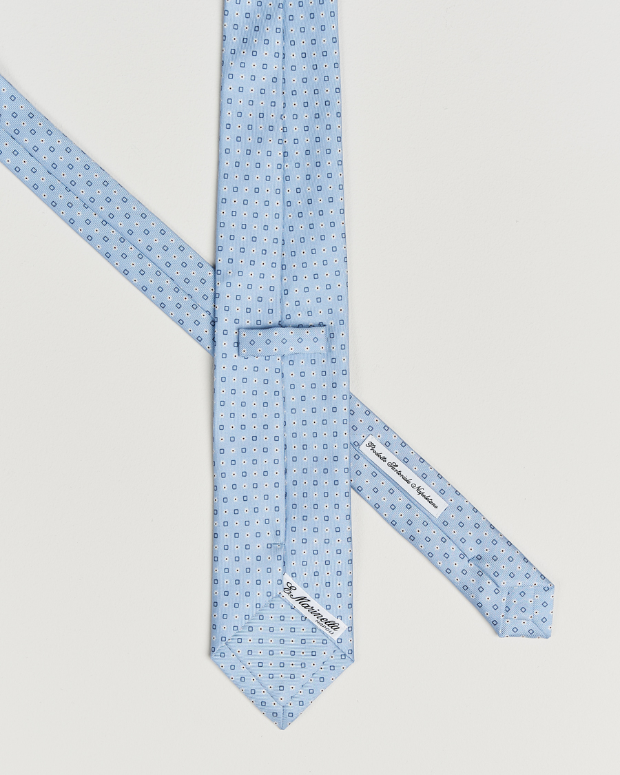 Herren | Krawatten | E. Marinella | 3-Fold Printed Silk Tie Light Blue